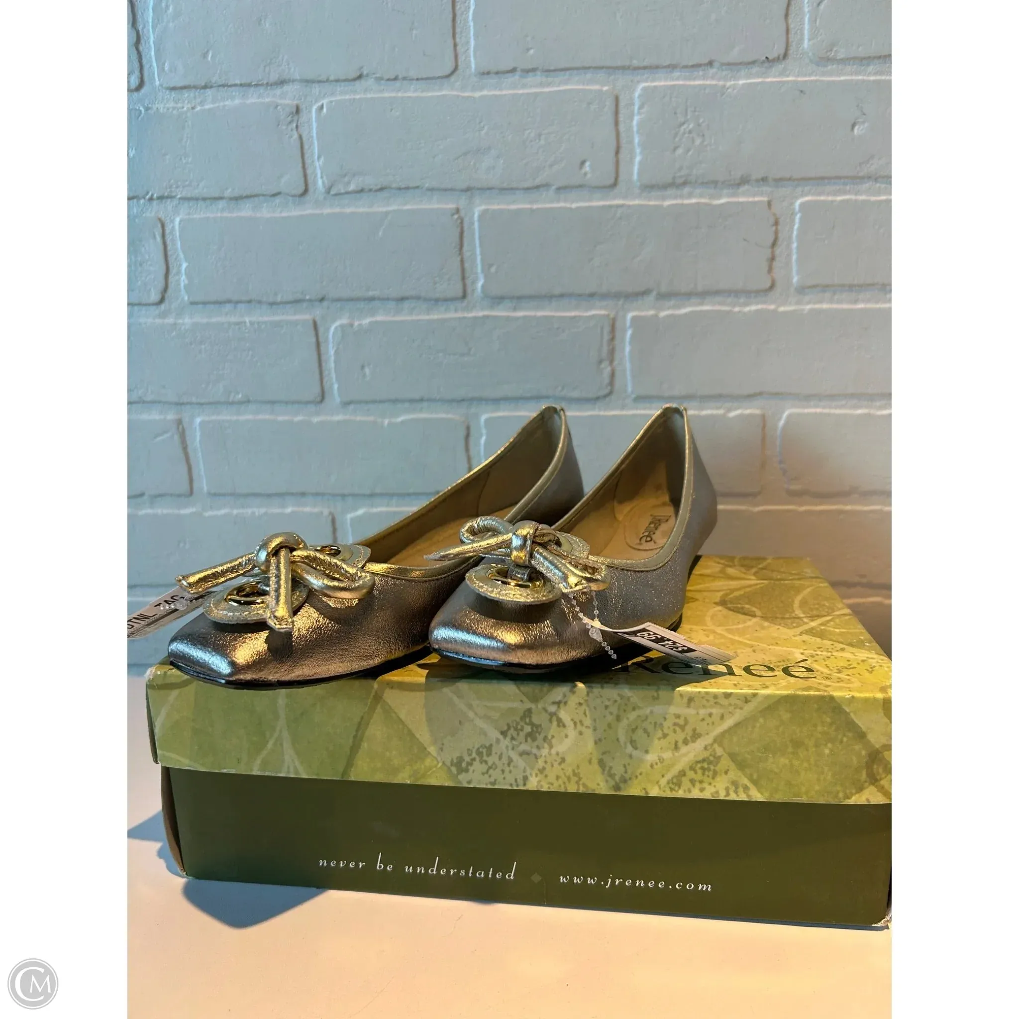 Business Casual Shoes For Joggers Shoes Flats By J Renee In Gold, Size: 8.5