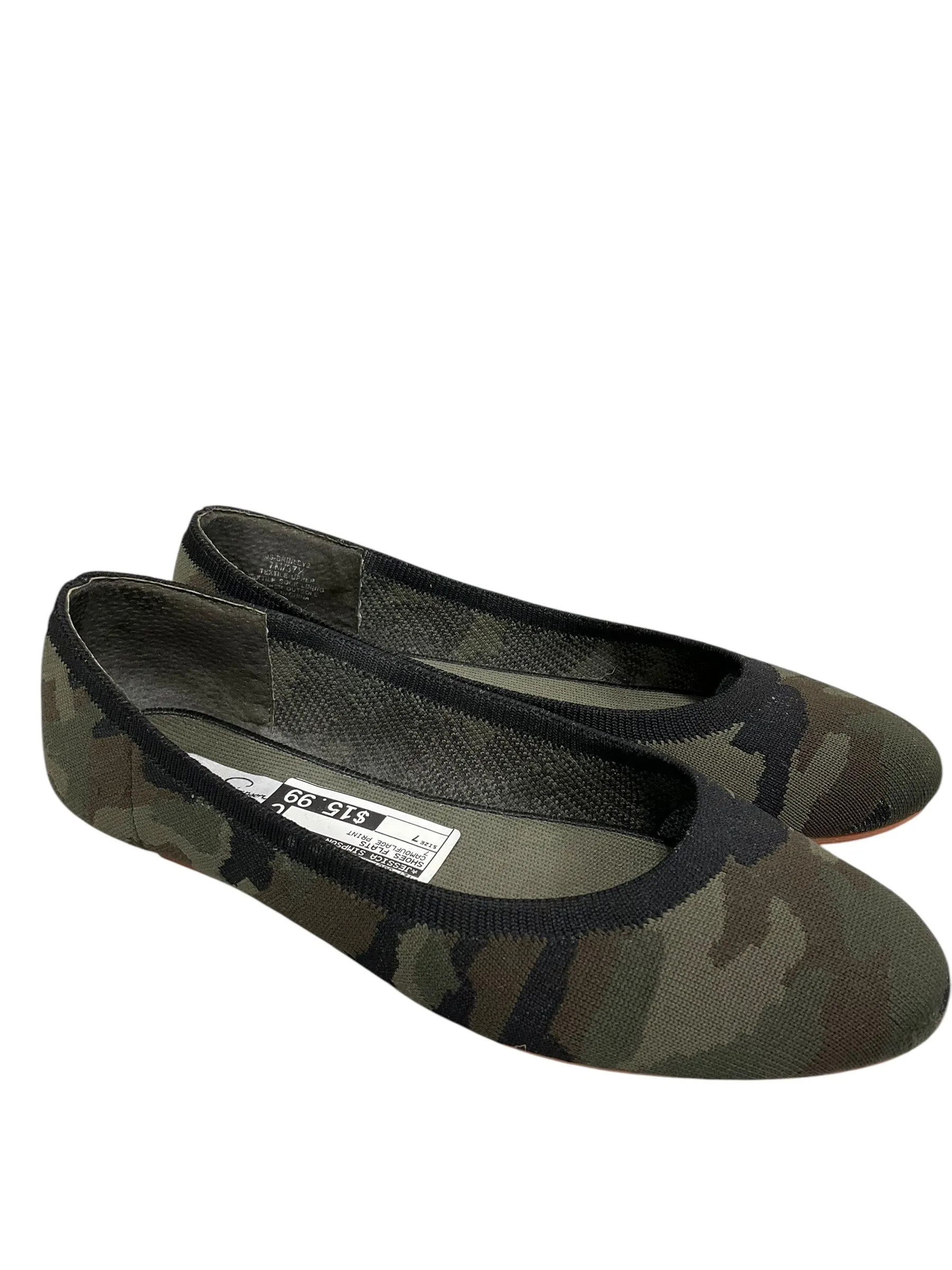 Shoes Flats By Jessica Simpson In Camouflage Print, Size: 7 Slip Resistant Shoes Flats