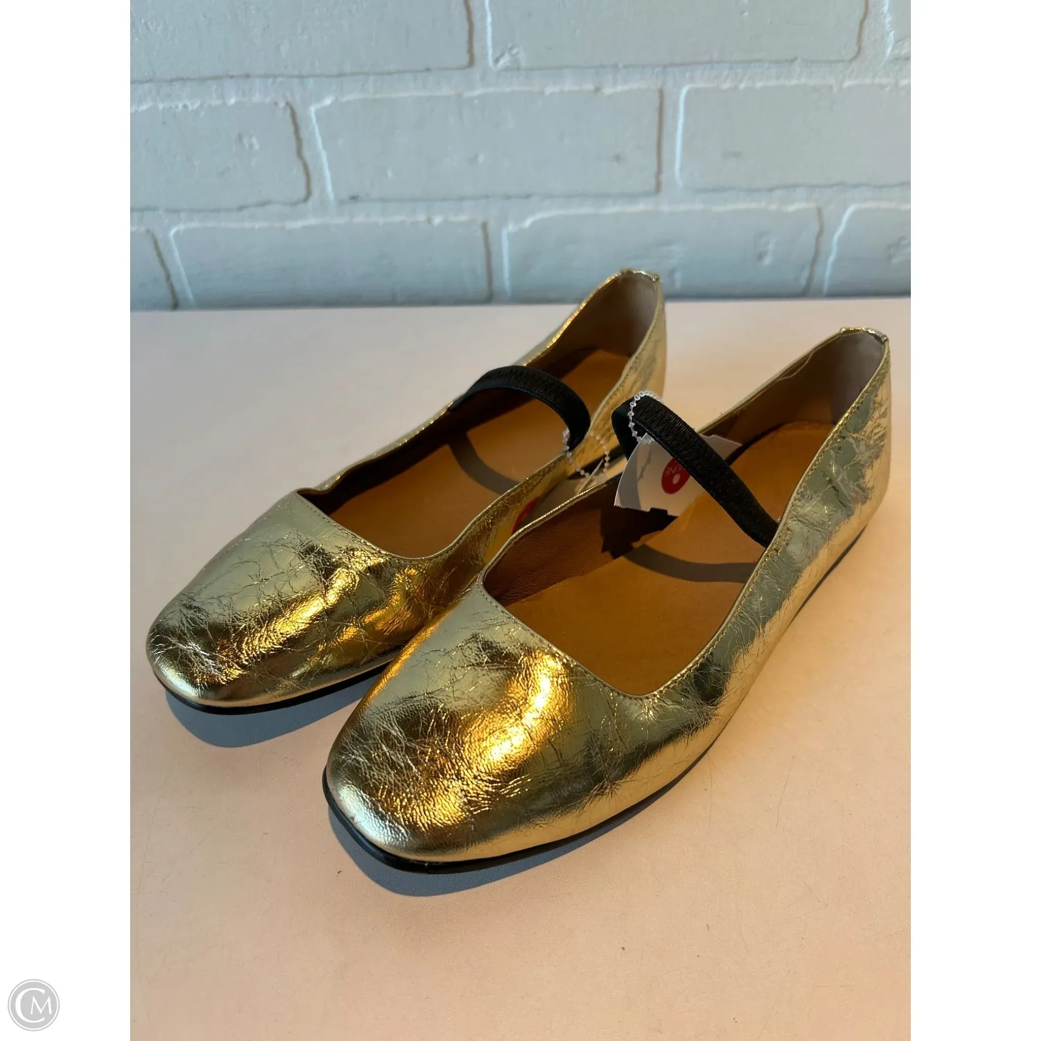 Shoes For Smart Casual Shoes Flats By Madewell In Gold, Size: 7