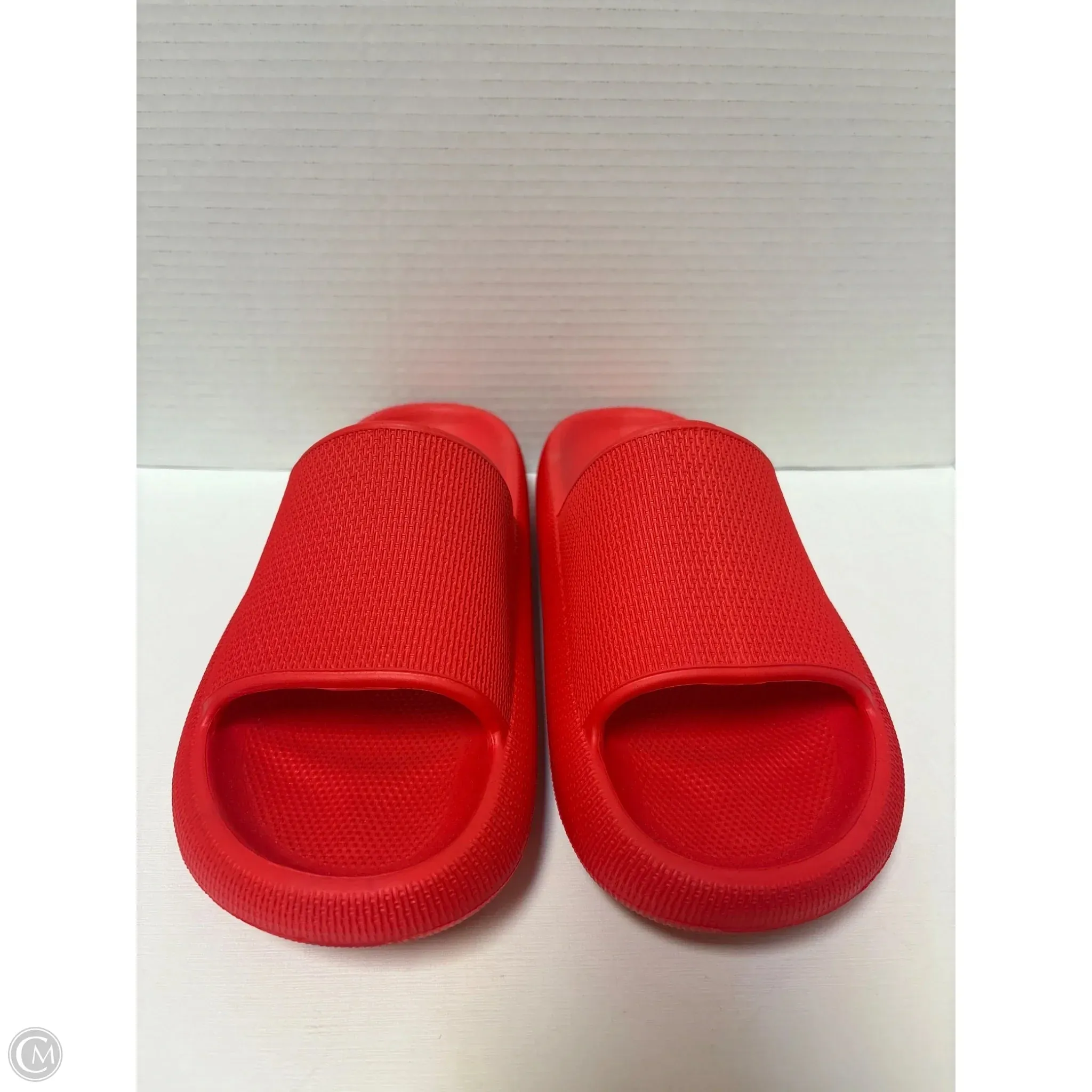 Casual Summer Shoes No Socks Shoes Flats By Soda In Red, Size: 9