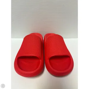 White Business Casual Shoes Shoes Flats By Soda In Red, Size: 9