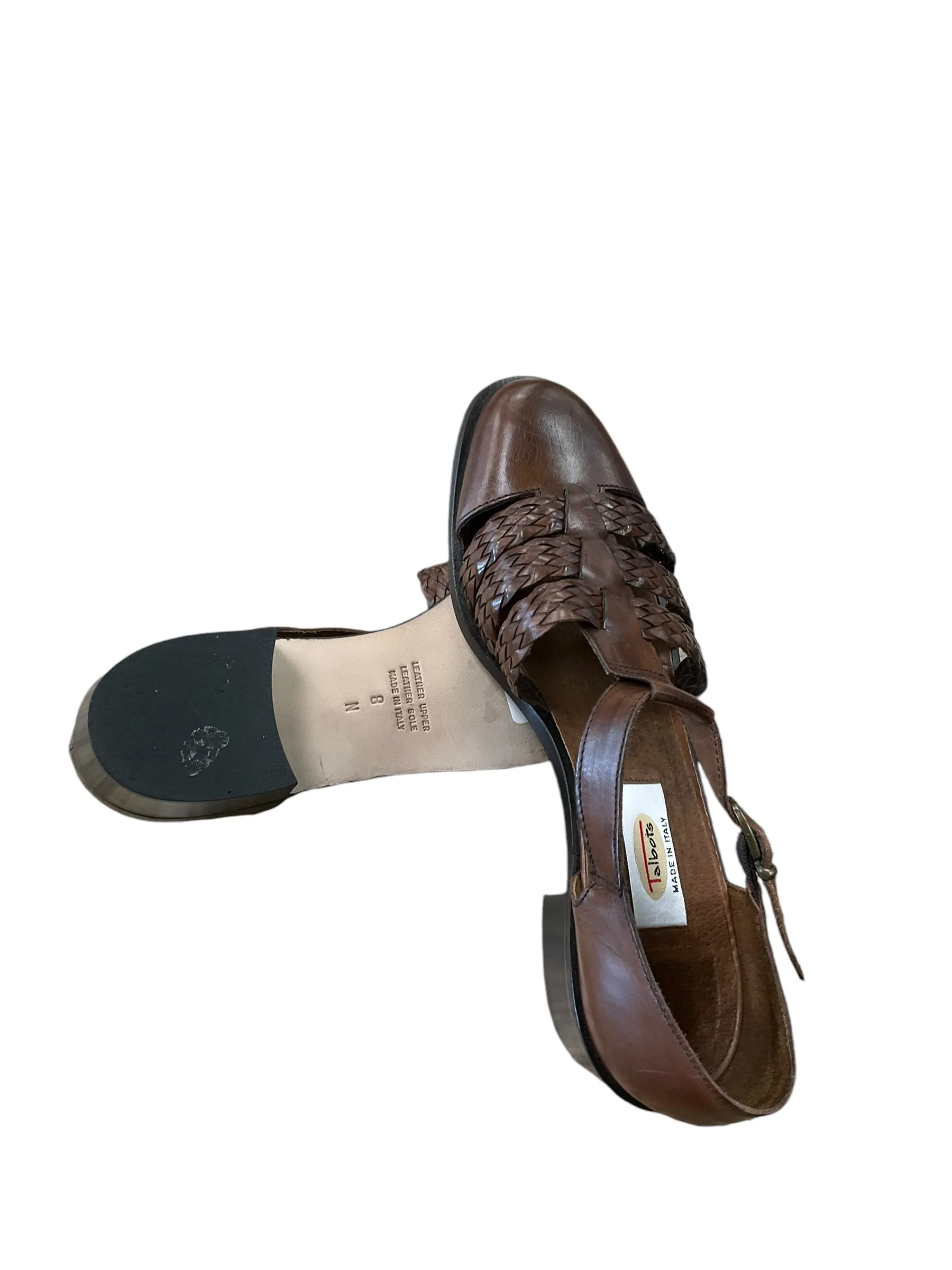 Shoes Flats By Talbots In Brown, Size: 8 Embroidered Shoes Flats