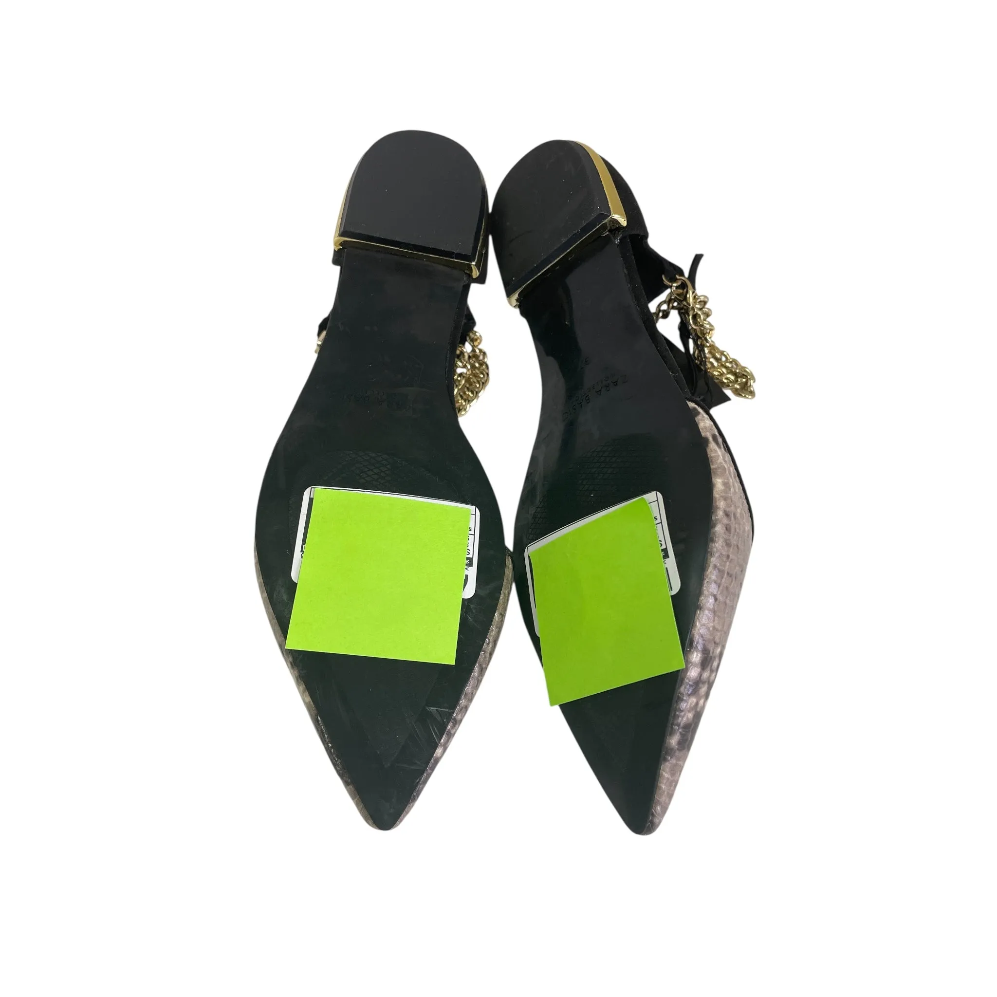 Fly Flat Shoes SHOES FLATS by ZARA BASIC In SNAKESKIN PRINT, Size: 6.5