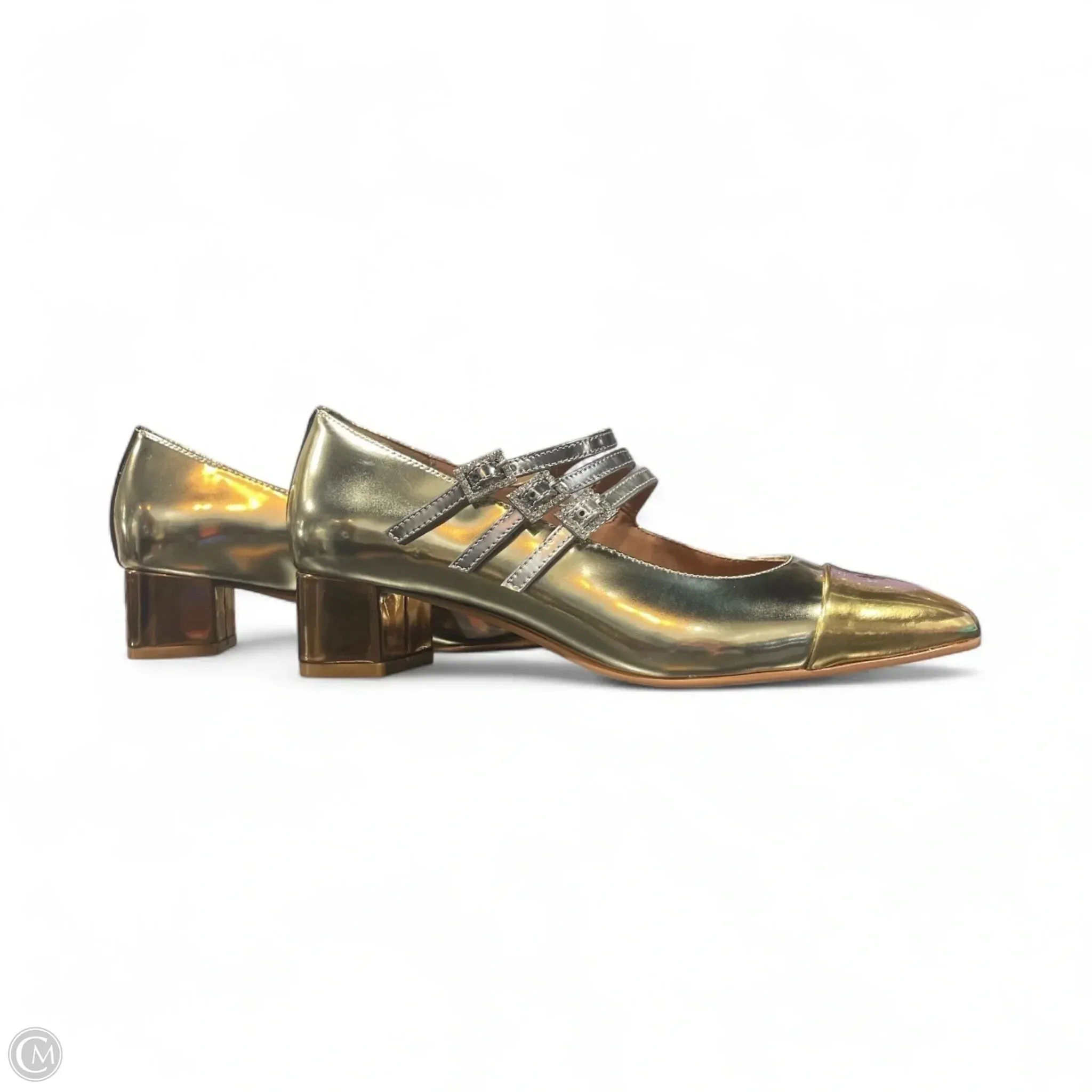 Shoes Heels Block By Kurt Geiger London In Gold, Size: 7 Casual Shoes To Wear With A Suit