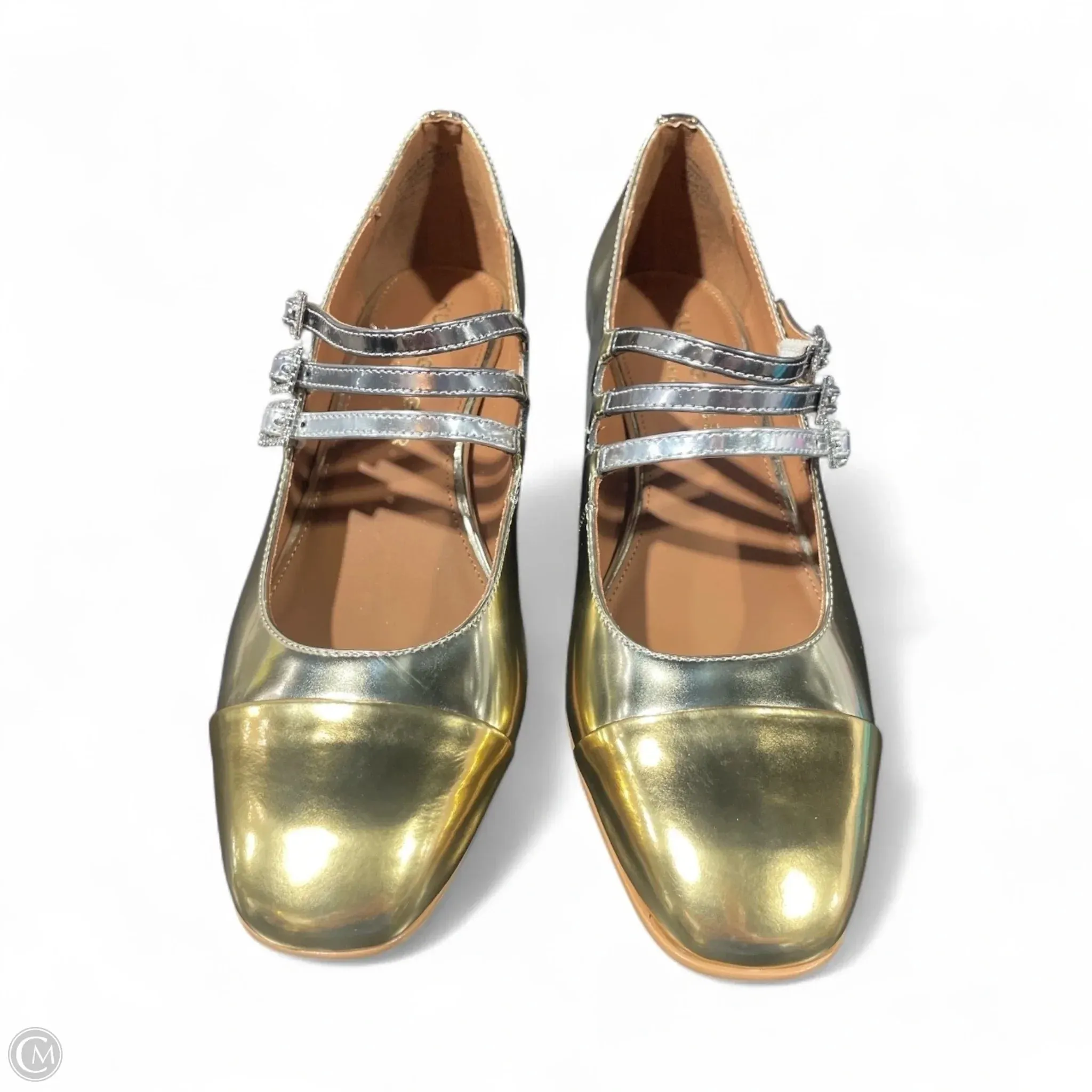 Shoes Heels Block By Kurt Geiger London In Gold, Size: 7 Clarks Leather Casual Moccasin Shoes