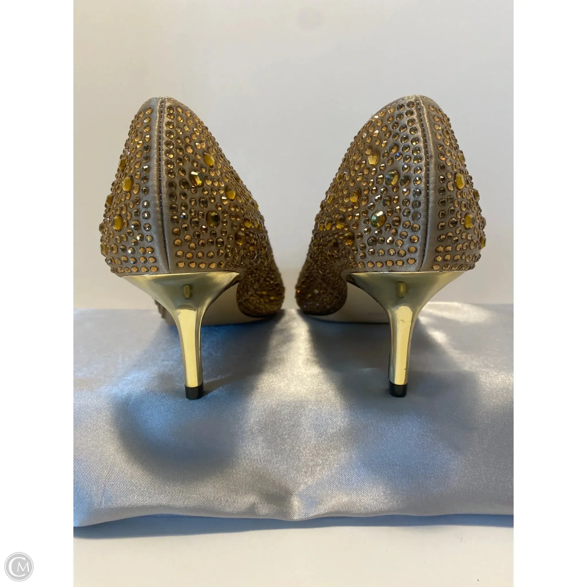 Shoes Heels Kitten By Clothes Mentor In Gold, Size: 7.5 Steel Toe Casual Work Shoe Rp5700