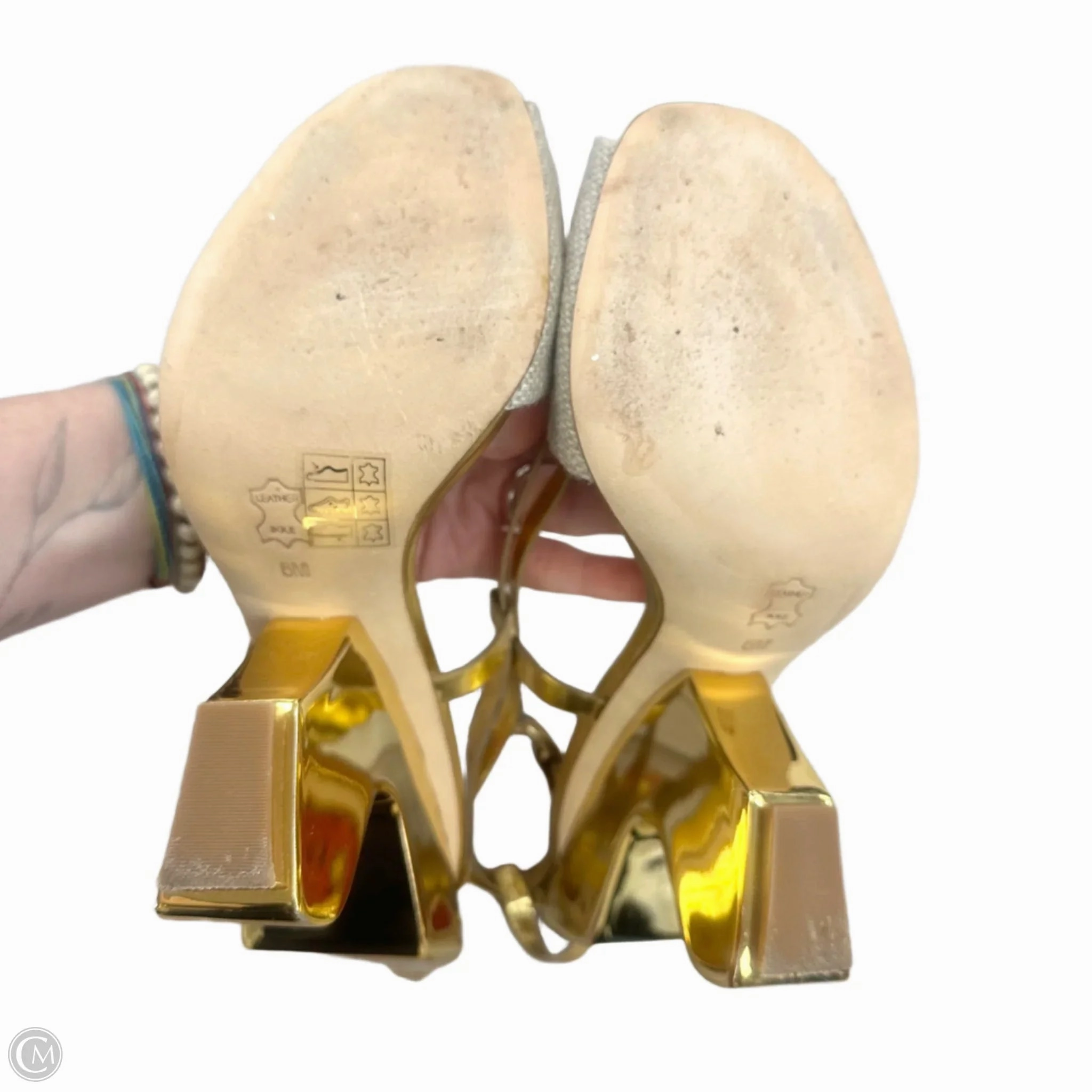 Solitaire Casual Espadrille Shoes Shoes Designer By Tory Burch In Gold, Size: 6