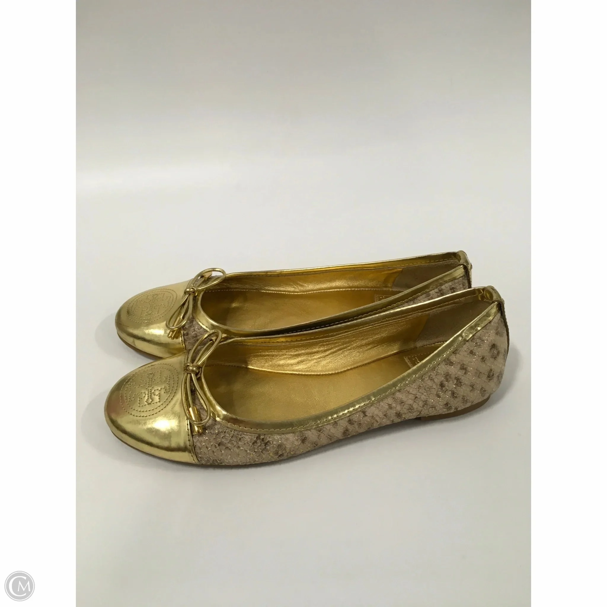 Shoes Business Shoes Designer By Tory Burch In Gold, Size: 7