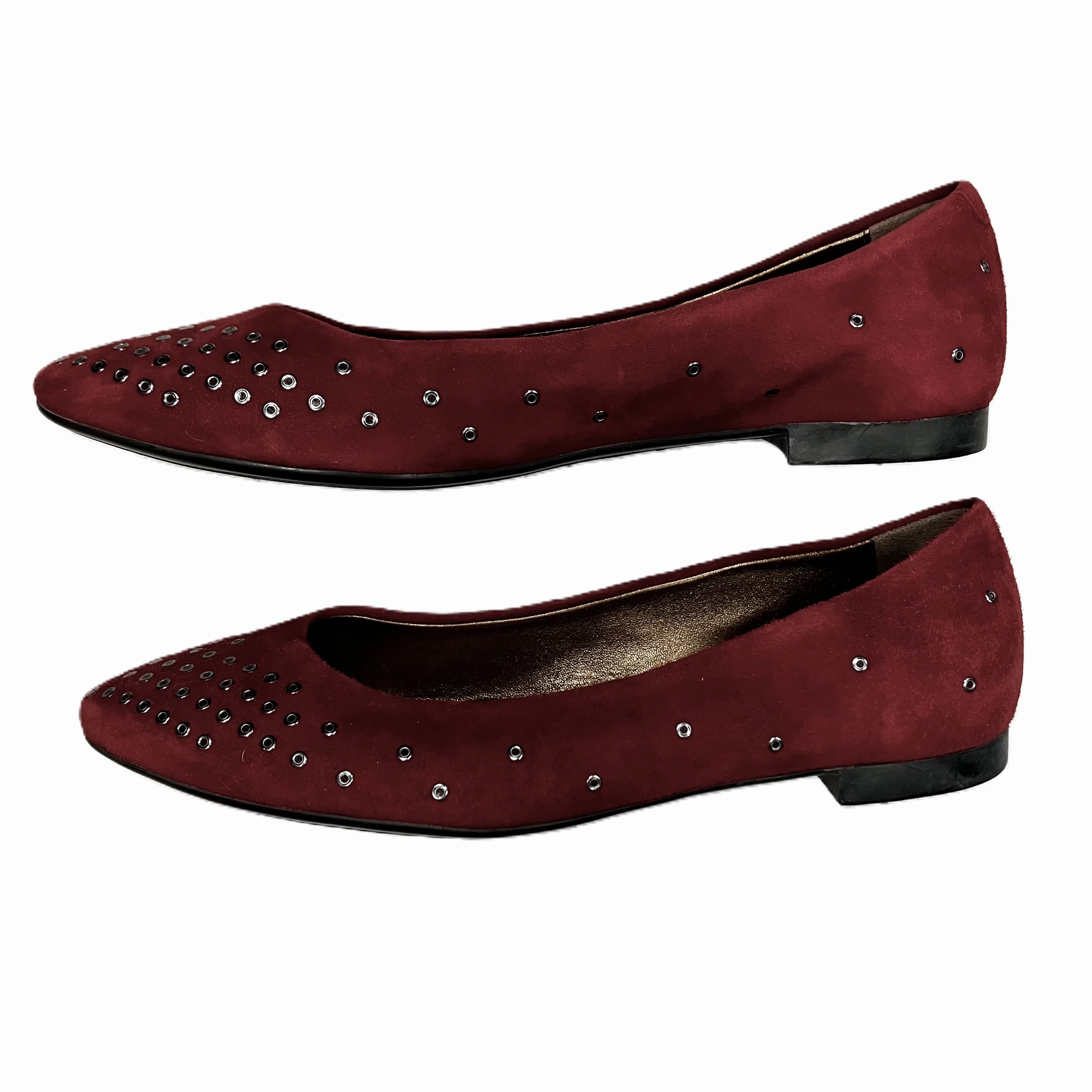 Shoes Seating Casual Dreamlight Valley Shoes Flats By Agl In Red & Silver, Size: 6.5