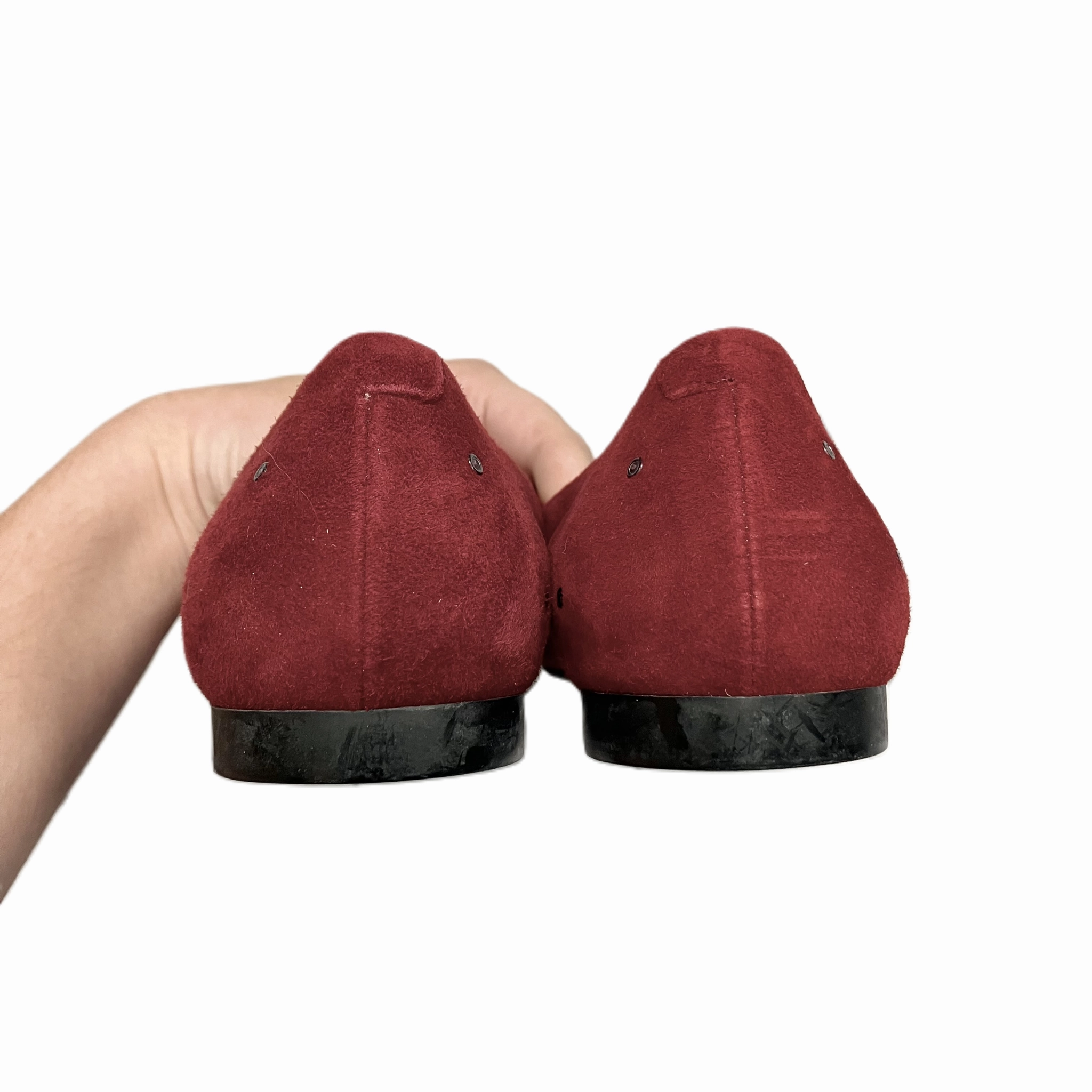 Shoes Flats By Agl In Red & Silver, Size: 6.5 Mens Leather Casual Shoes