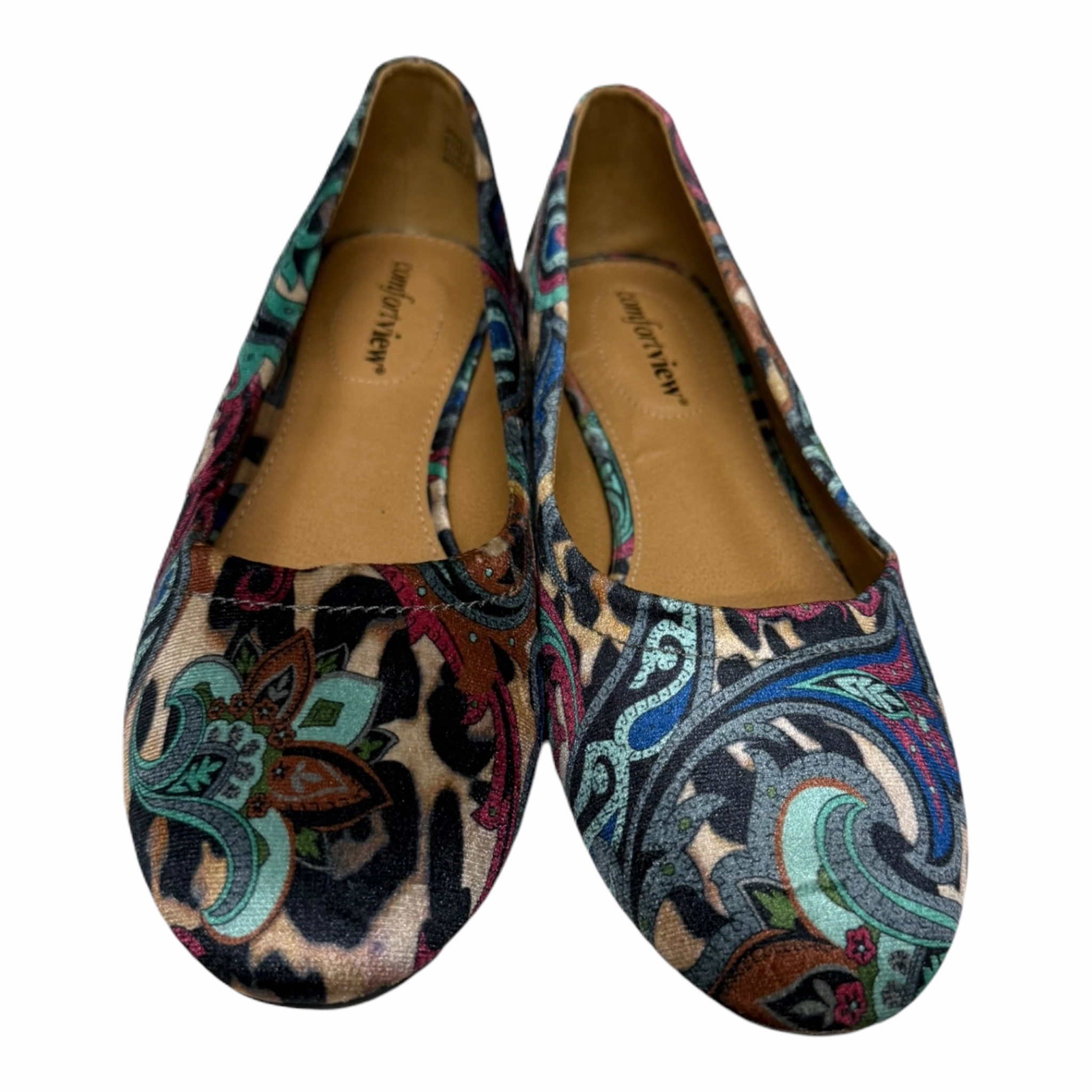 Shoes Flats By Comfortview In Blue, Size: 8.5 Flats Cycling Shoes