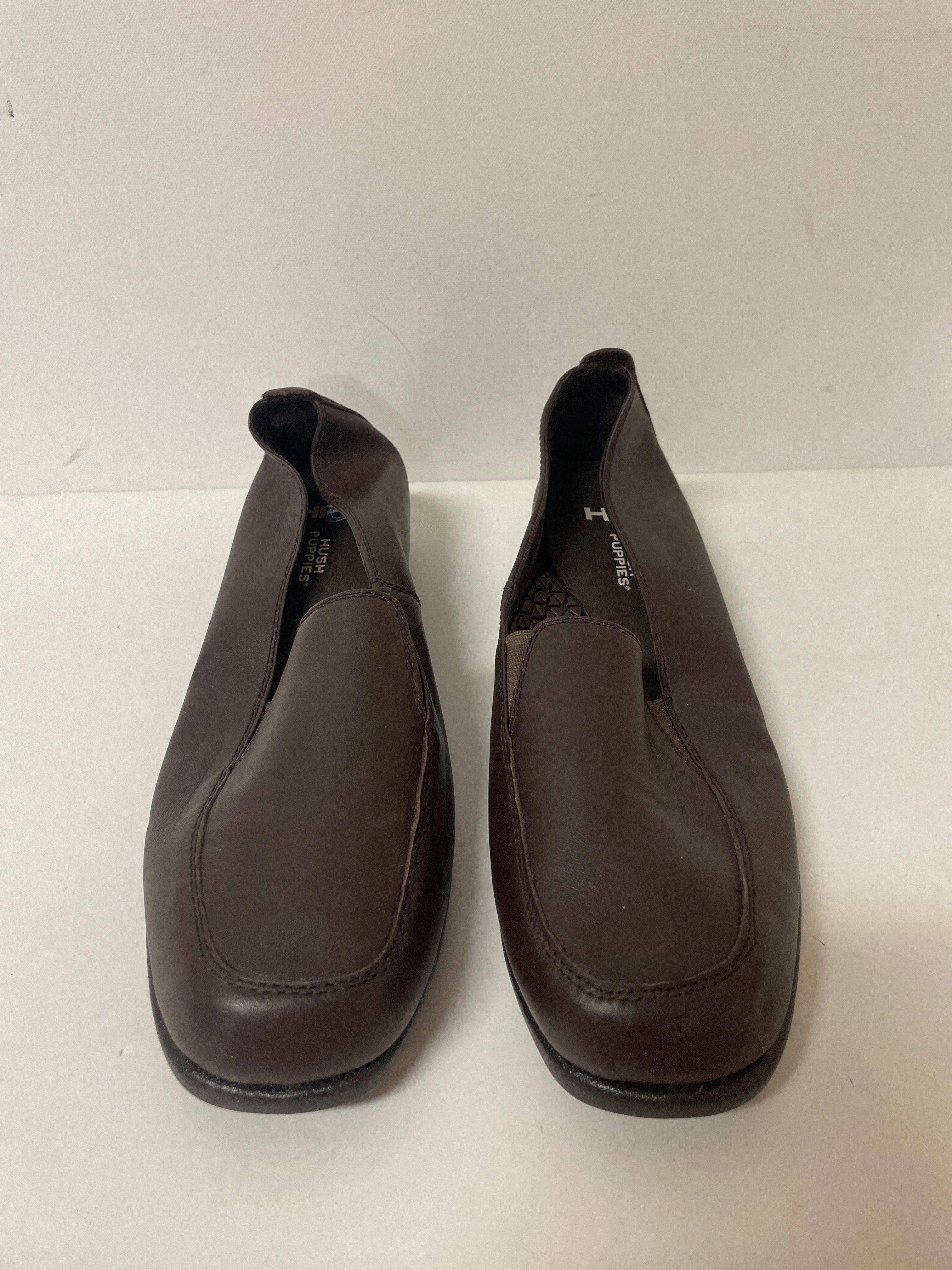 Shoes Flats By Hush Puppies In Brown, Size: 12 Women Flat Leather Shoes