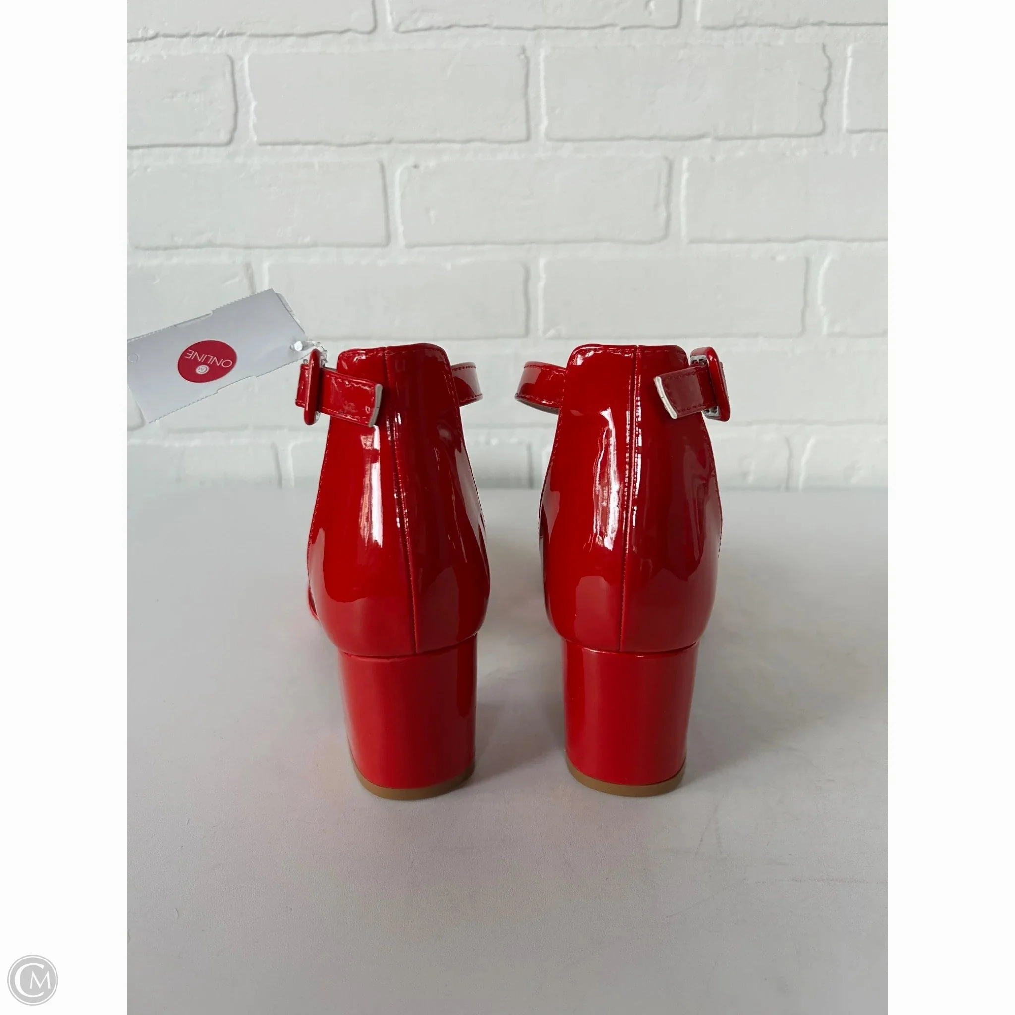 Shoes Heels Block By Forever In Red, Size: 8 Titan Casual Alloy Toe Work Shoe