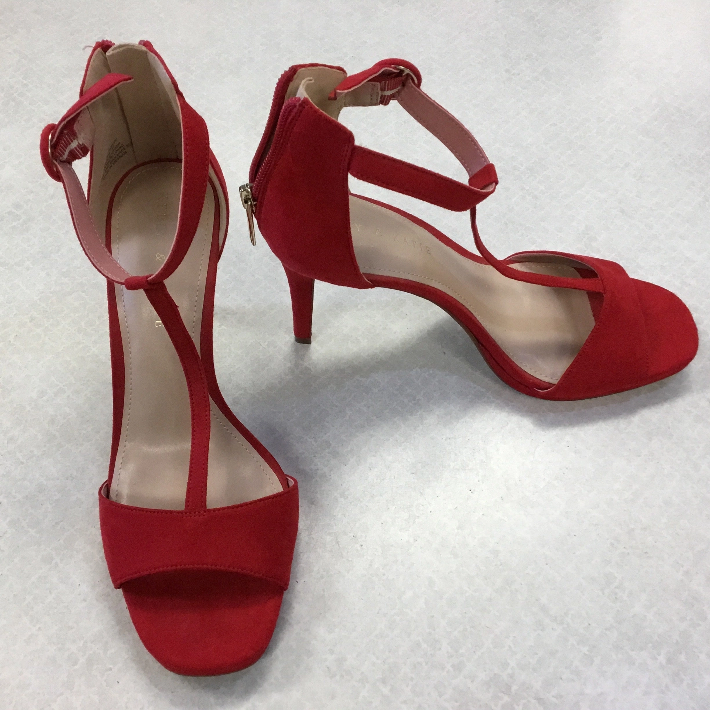 Chinese Casual Shoes Shoes Heels Stiletto By Kelly And Katie In Red, Size: 9