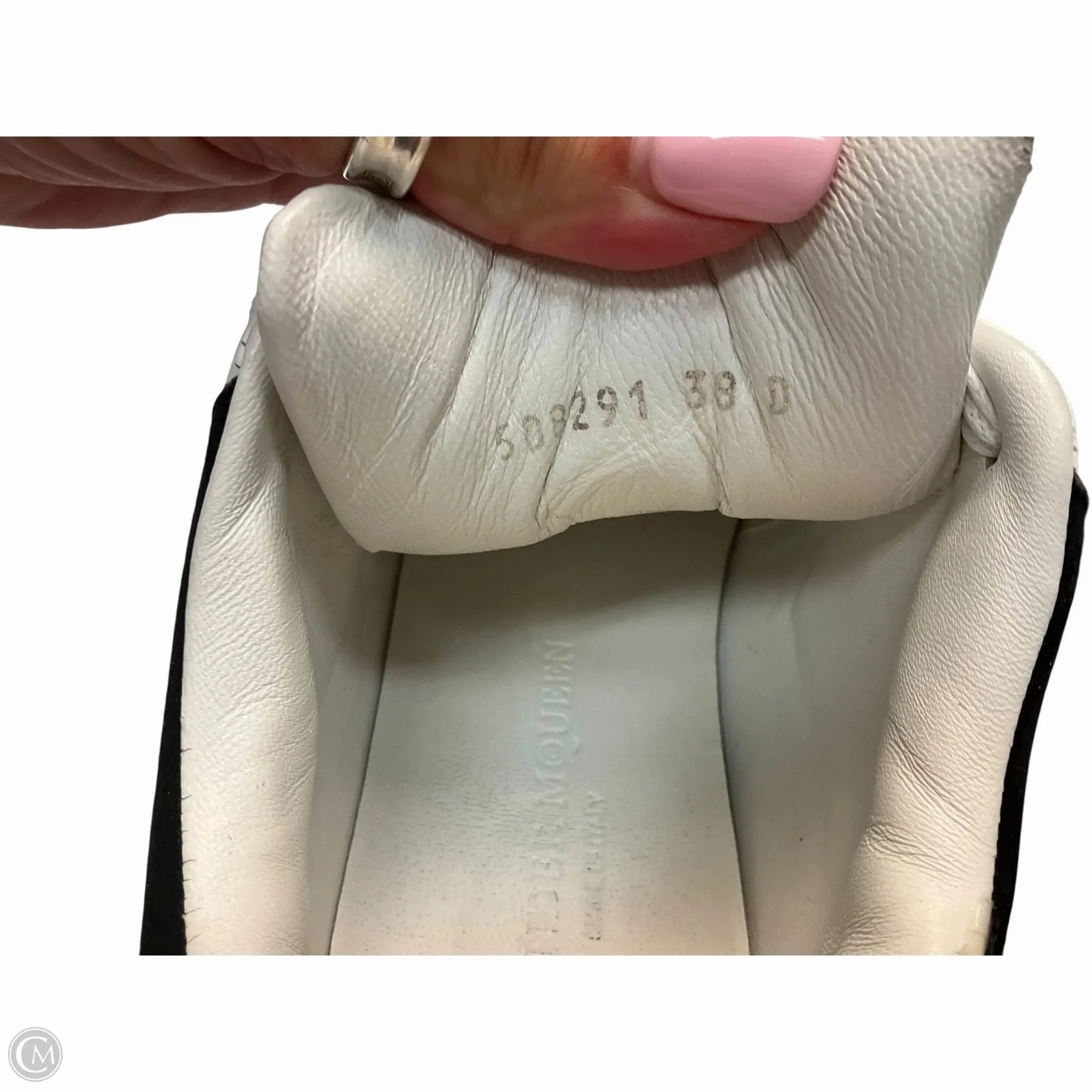 Air Jordan Retro Shoes Shoes Luxury Designer By Alexander Mcqueen In White, Size: 8