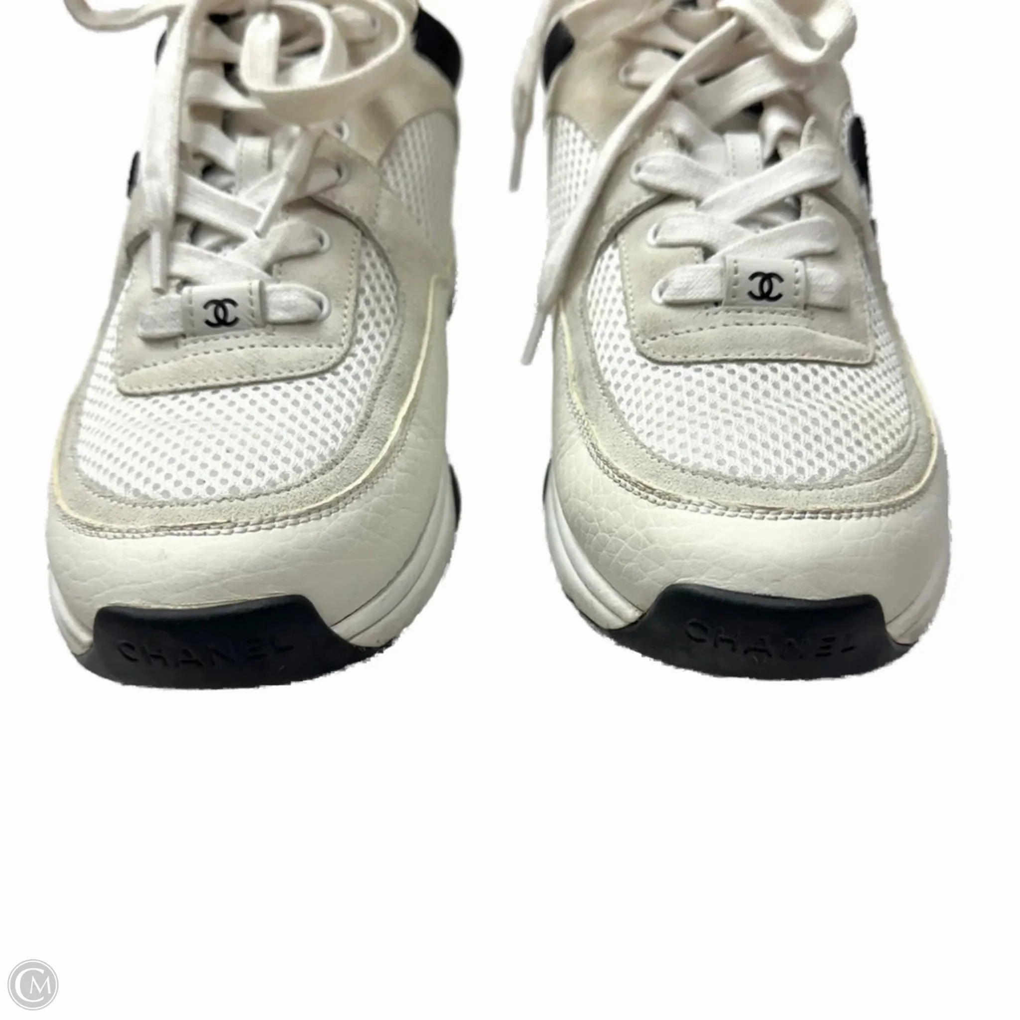 Shoes Luxury Designer By Chanel In White, Size: 8 Nmd R1 Pride Casual Shoes