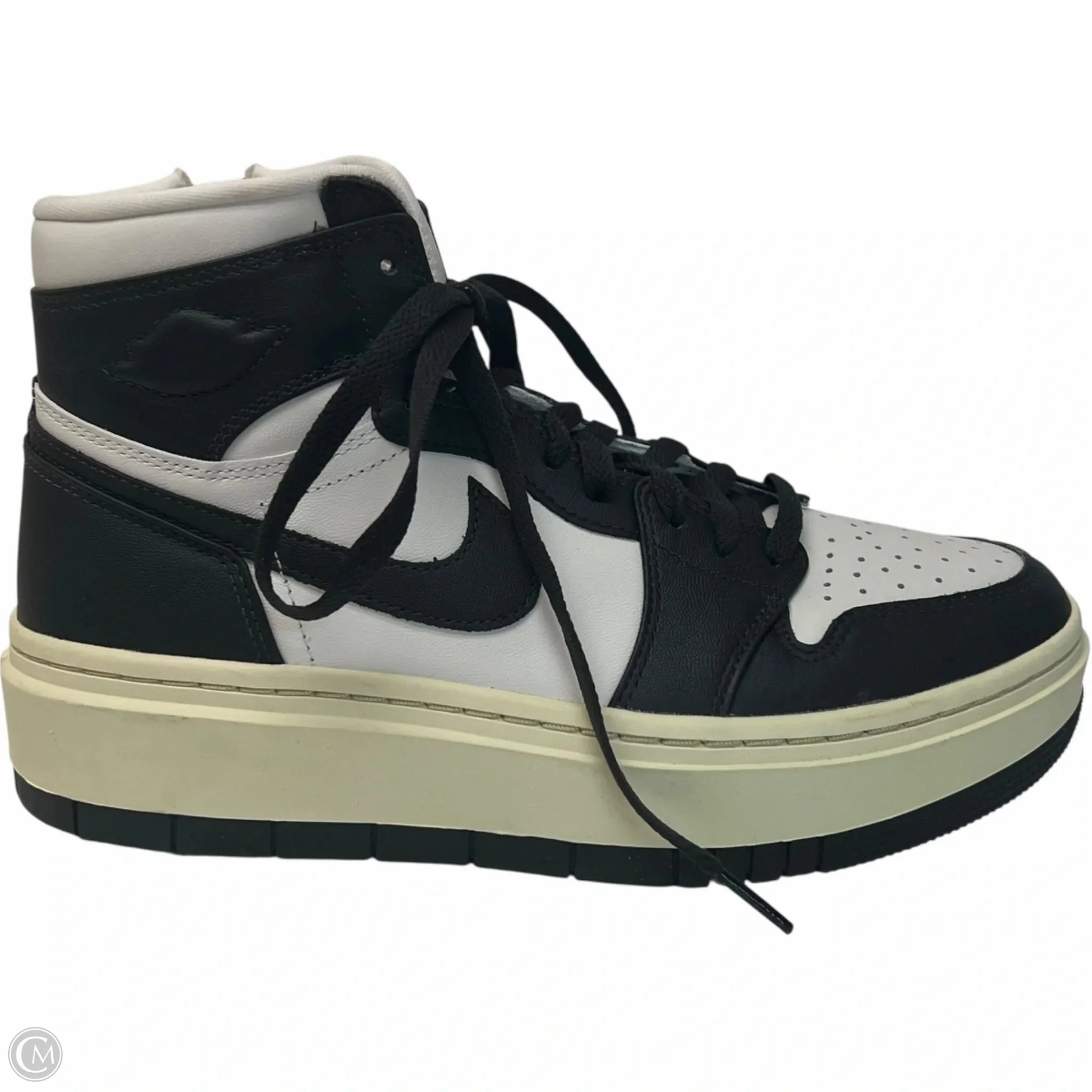 Shoes Luxury Designer By Jordan In Black & White, Size: 9.5 Ny Jets Sneakers