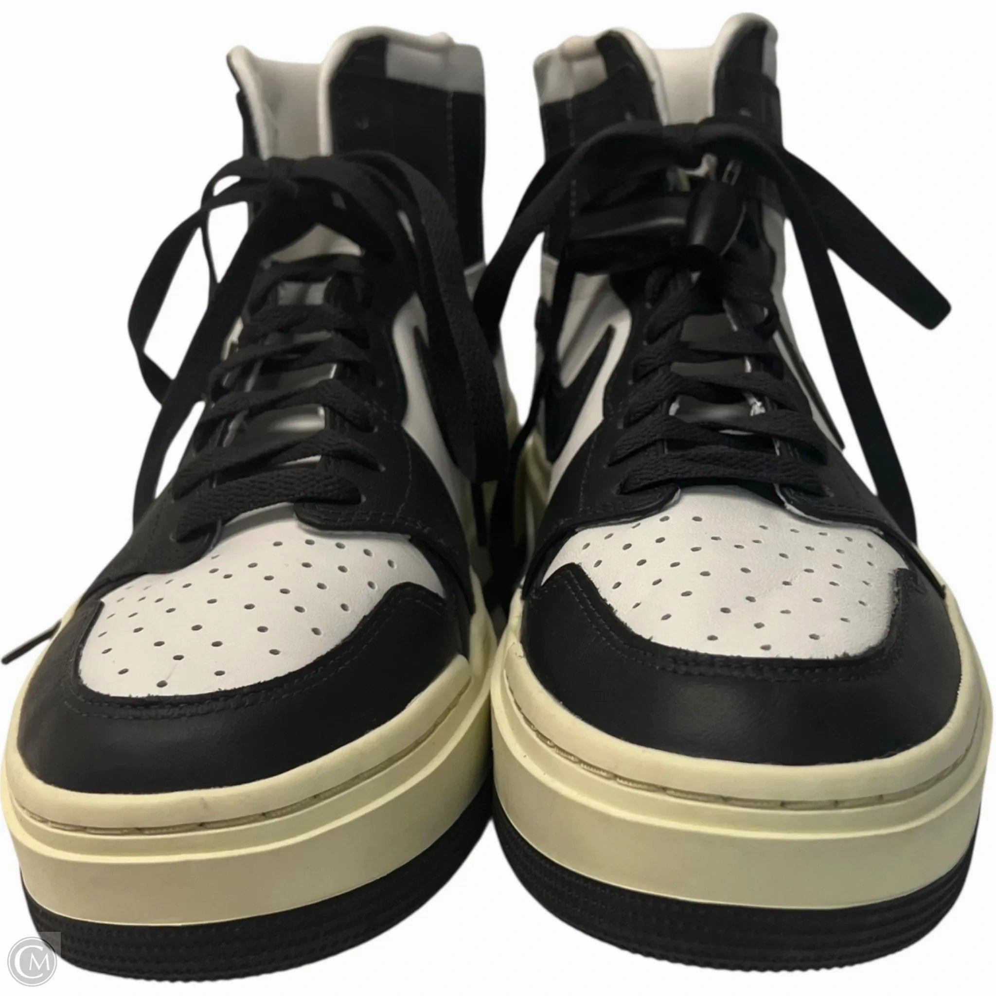 Sneakers Com Shoes Luxury Designer By Jordan In Black & White, Size: 9.5