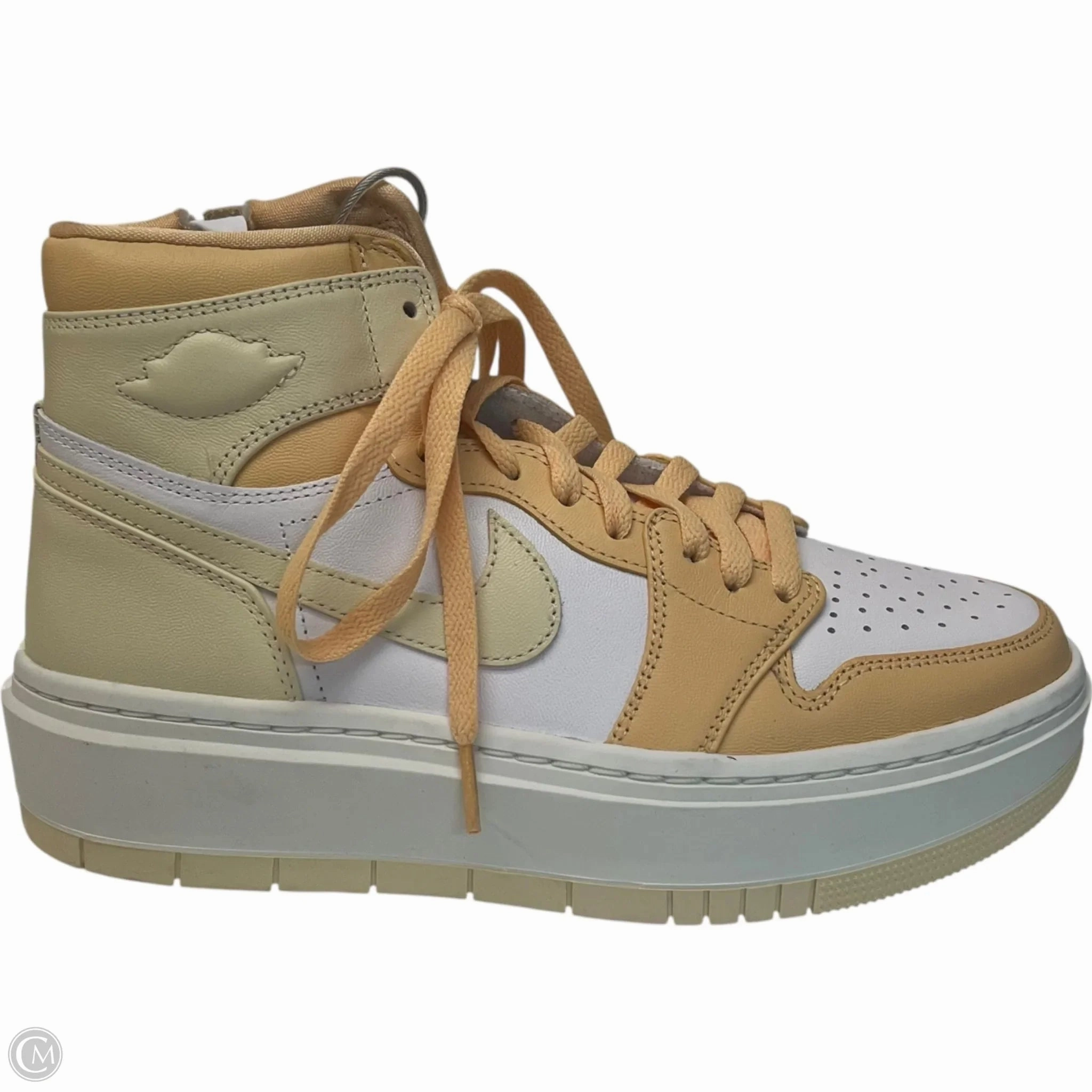 Sneakers Stylish Shoes Luxury Designer By Jordan In Peach, Size: 9