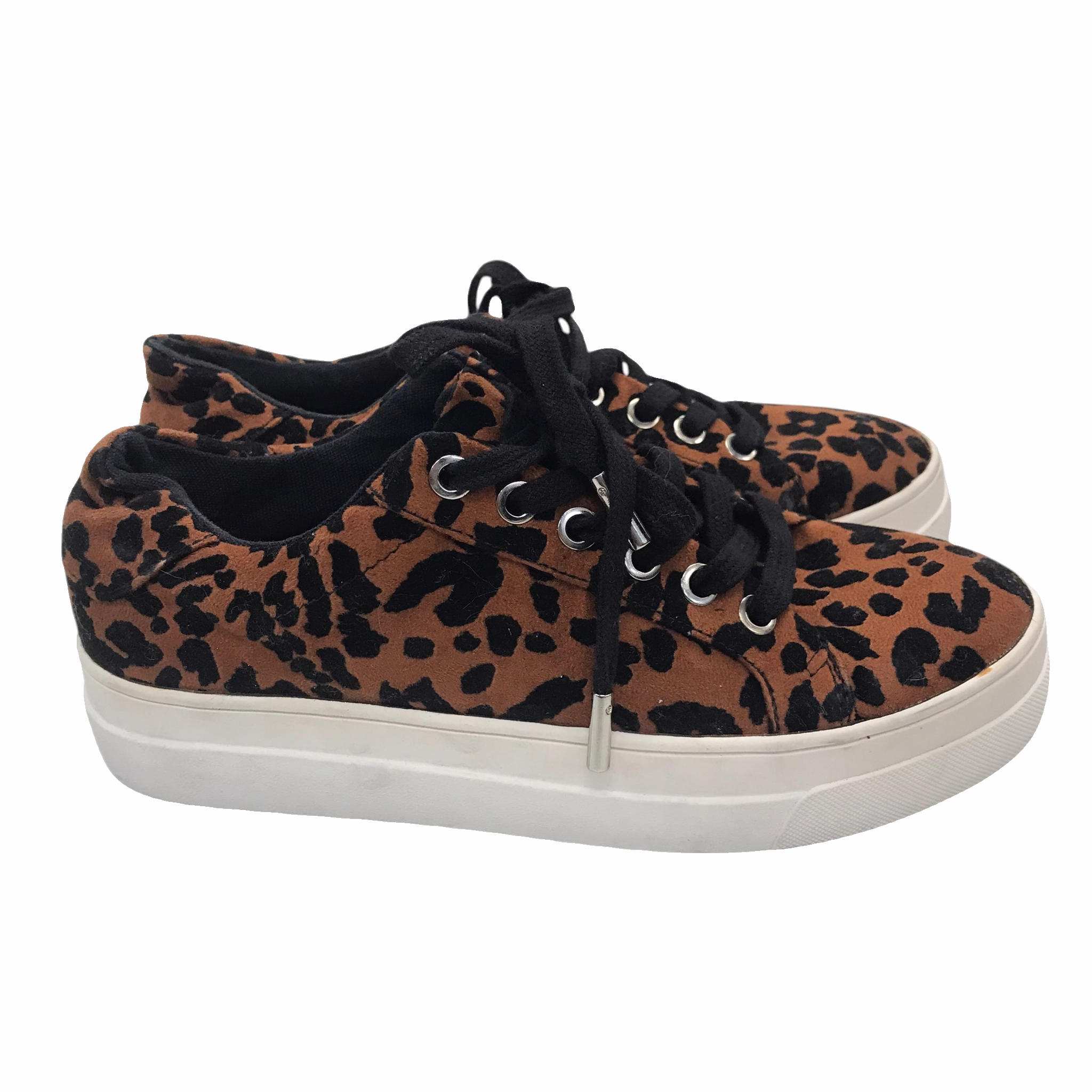 Size 6.5 Sneakers Shoes Sneakers By Top Shop In Animal Print, Size: 6