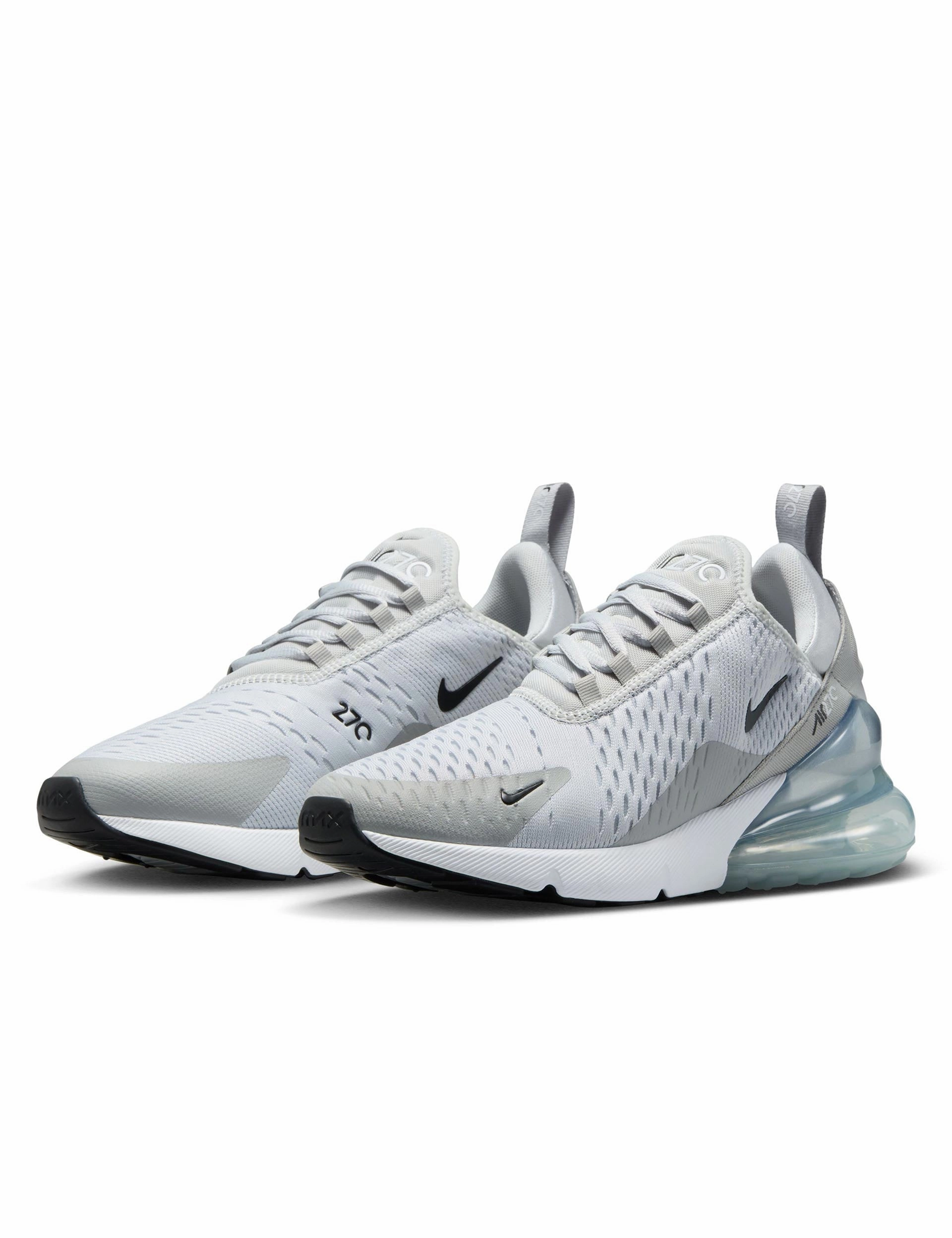 Nike Reverse Swoosh Shoes Air Max 270 Shoes - Pure Platinum/Black/Light Smoke Grey