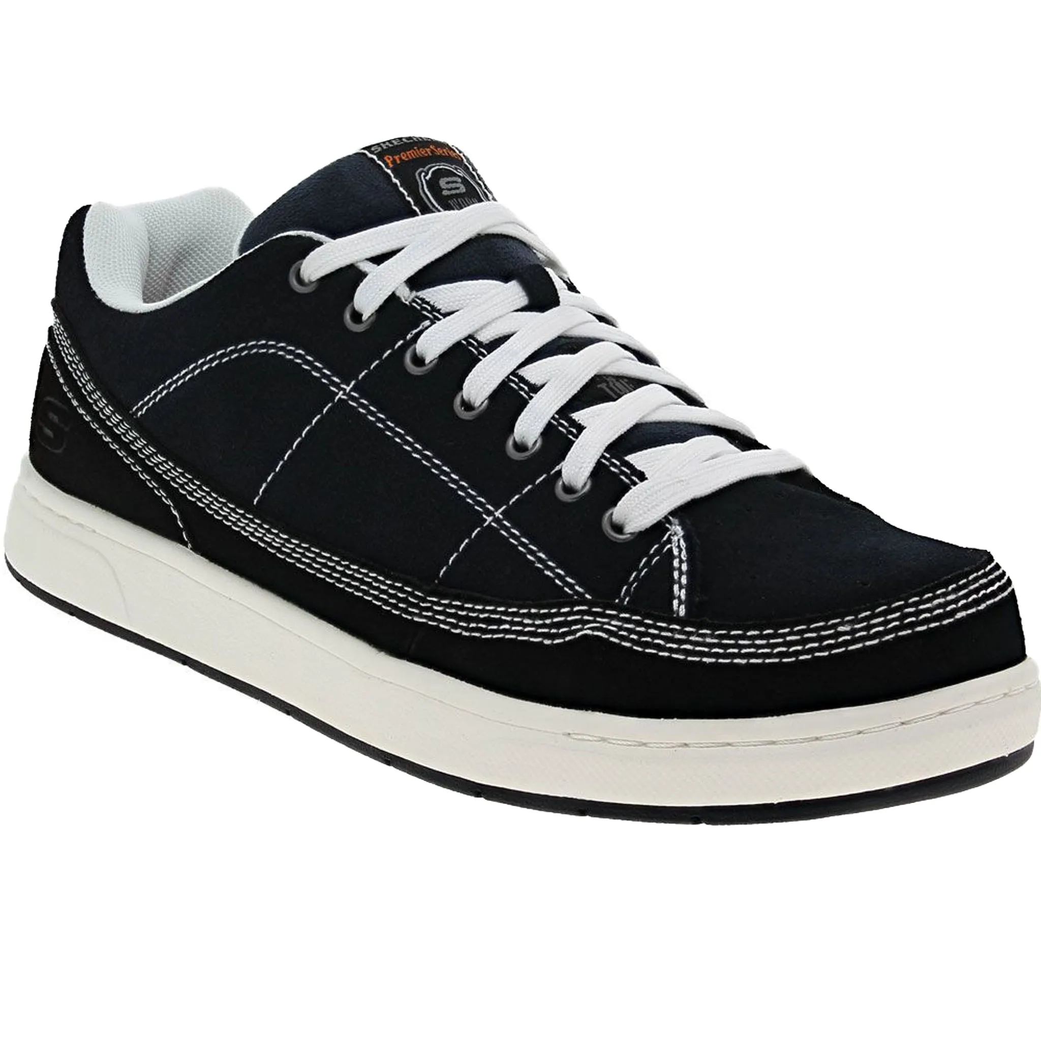 Casual Dress Shoes Size 15 Skechers Men's 200120 Watab Keigan Navy Black Safety Steel Toe Work Shoes