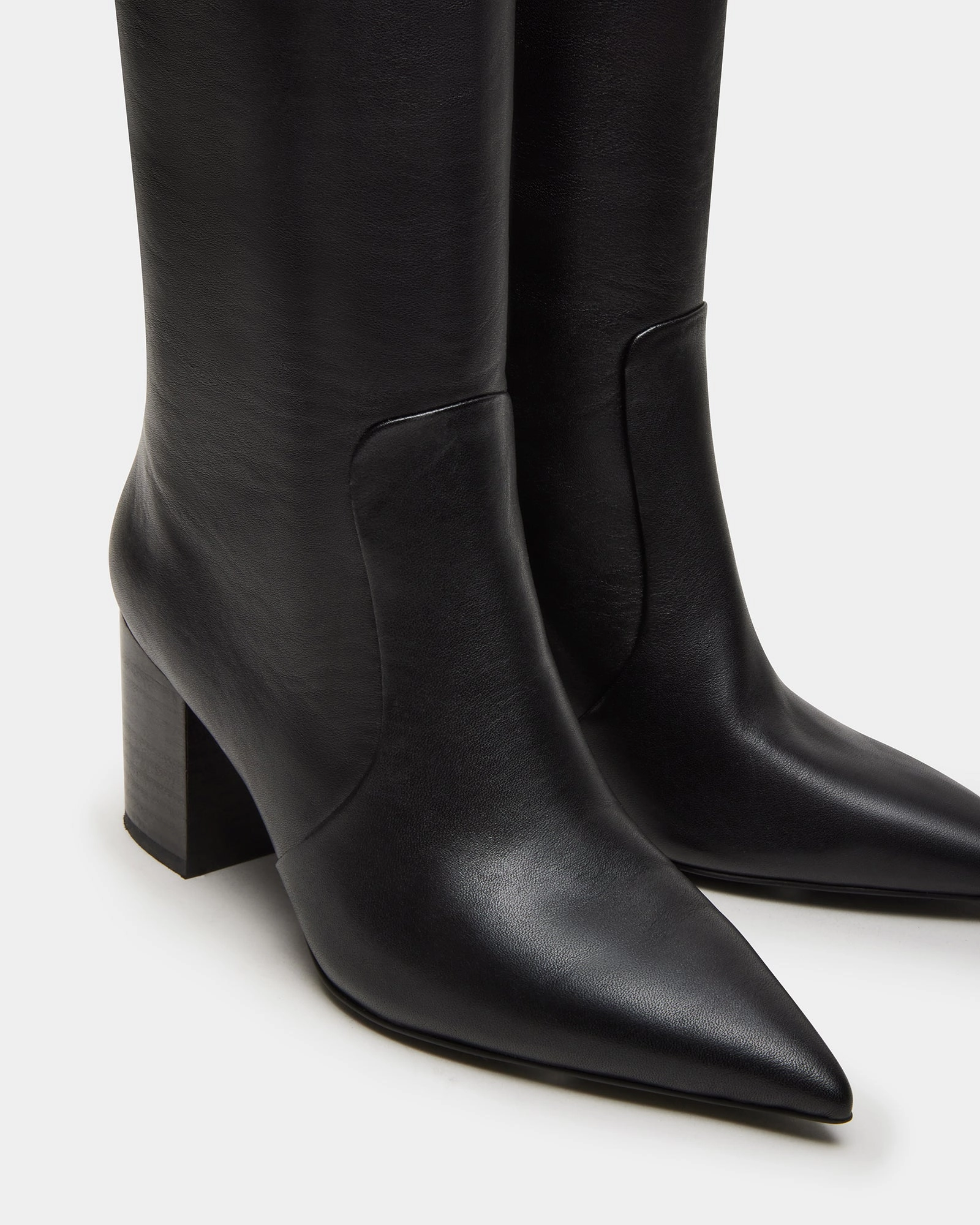 Inexpensive Knee High Boots SKYLINE BLACK LEATHER