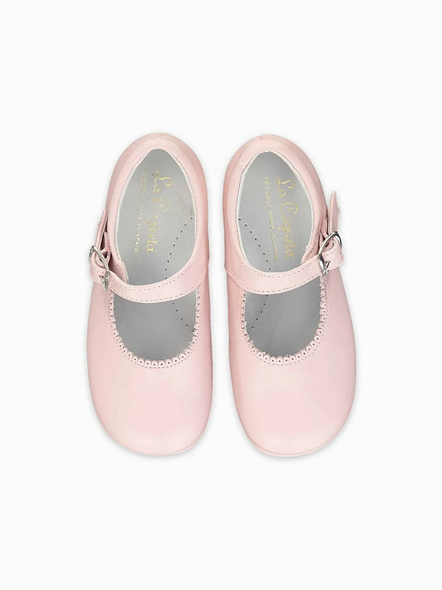 Light Pink Leather Toddler Mary Jane Shoes Chaps Derby Lace-up Casual Dress Shoe