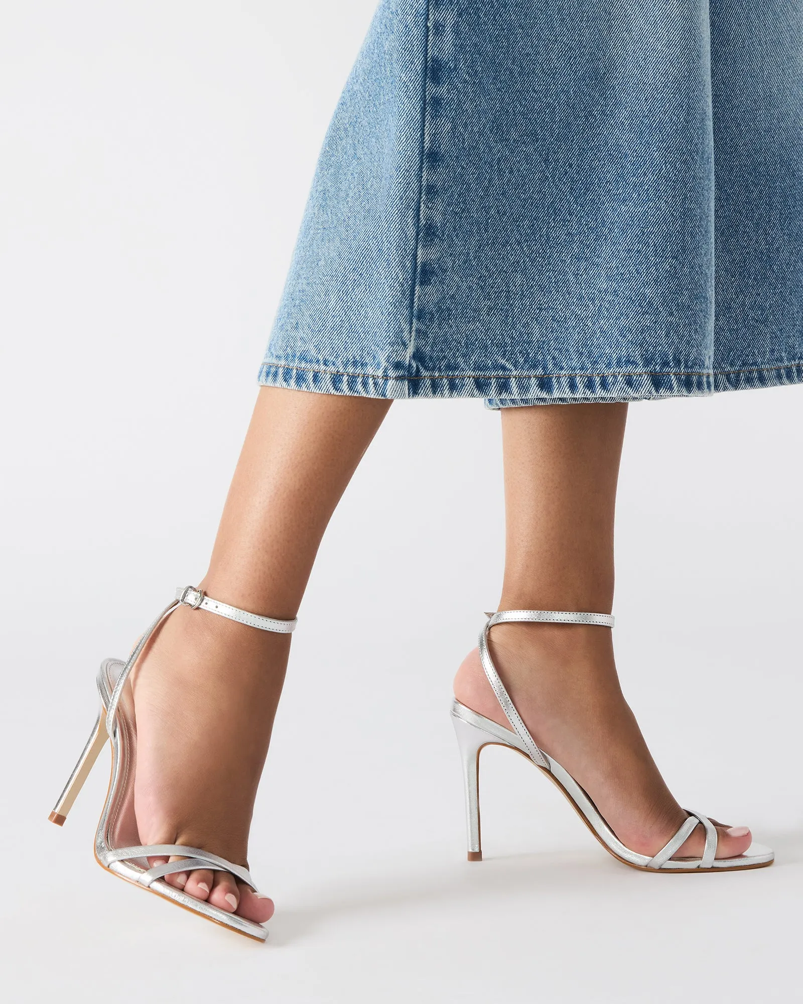 High Heel Boots With Jeans JYPSEY SILVER LEATHER