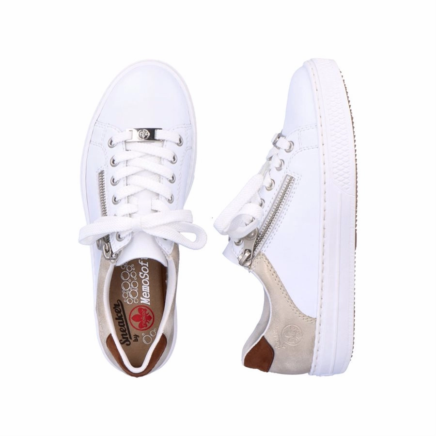 Team Elite 2 Low Casual Shoes L59A1-81 White/Shell Multi Lace/Side Zip