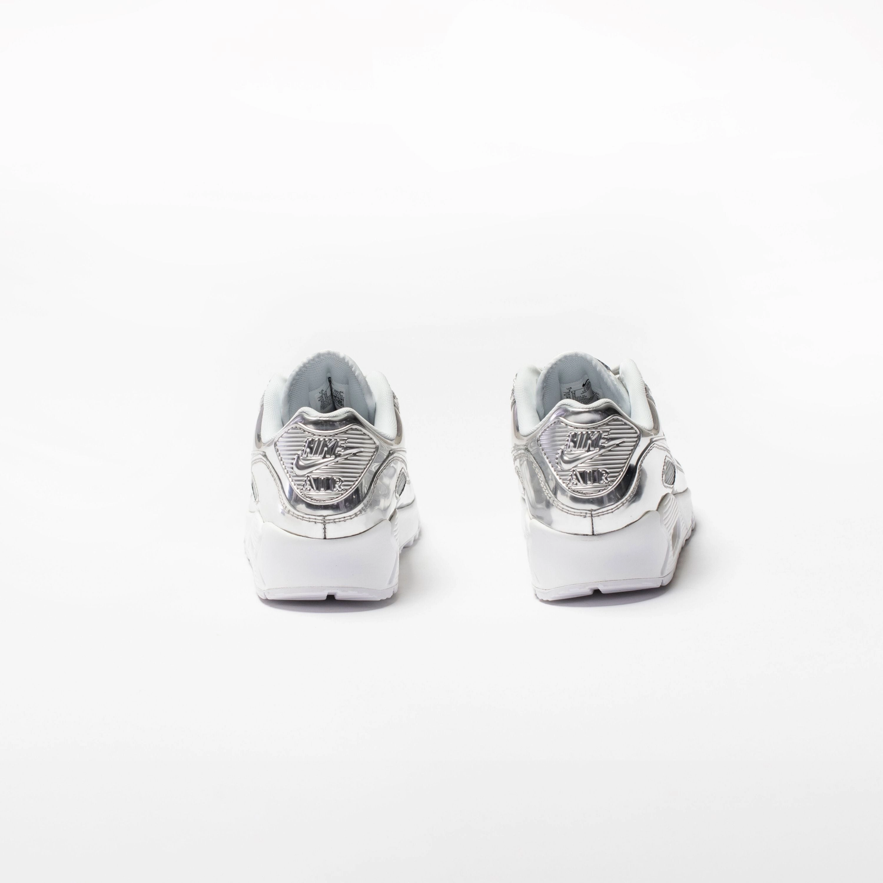 Shoes With Nike Air Max 90 Womens Running Shoe - Platinum/Silver/Light Grey