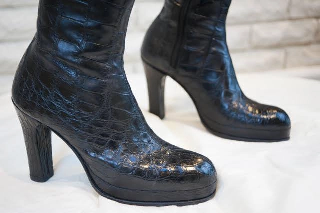 Preorder Crocodile Belly Leather  Long Boots Boots Brahma