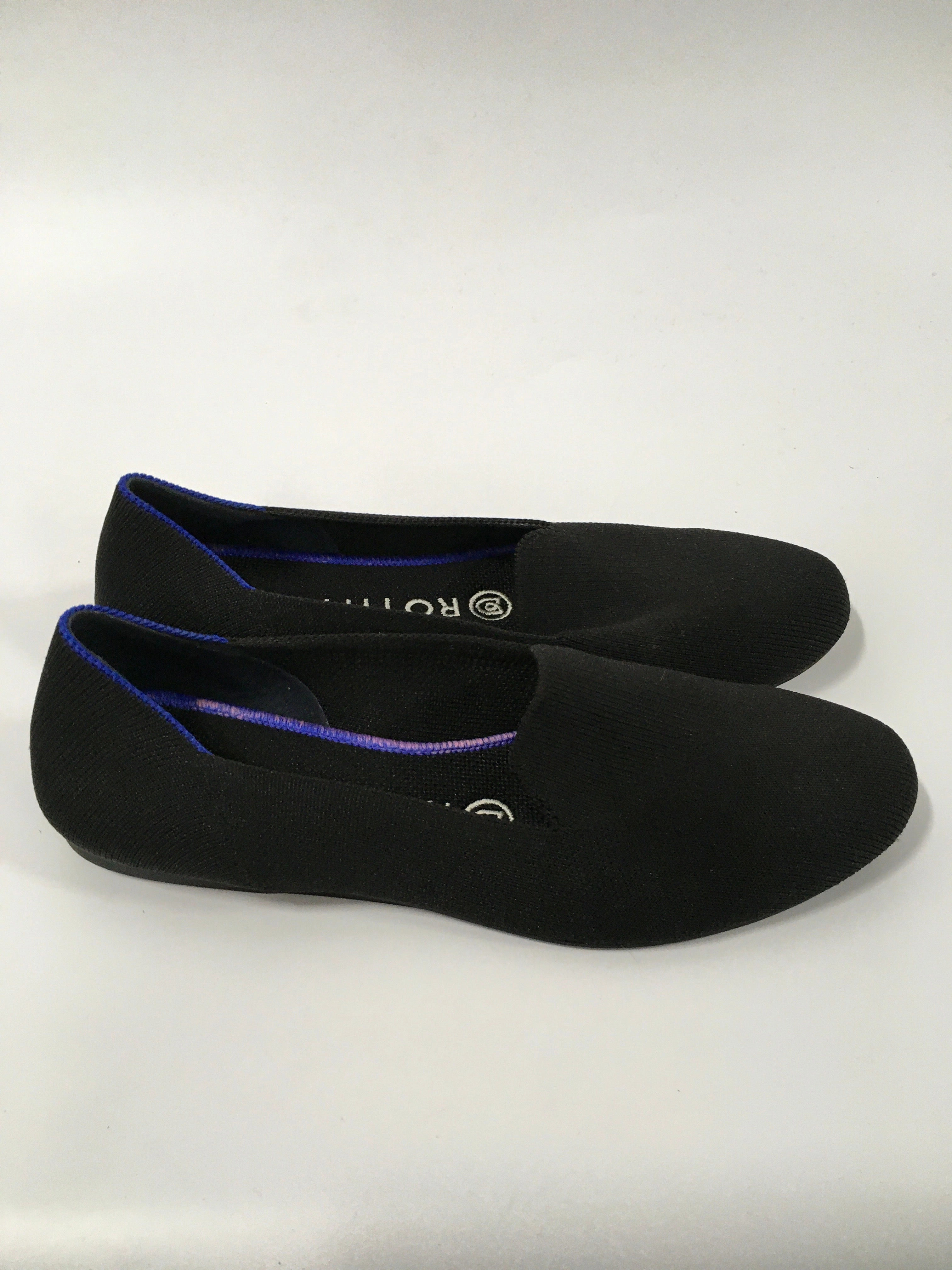 Black Shoes Flats Ballet Rothys, Size 7 Cut Out Flat Shoes