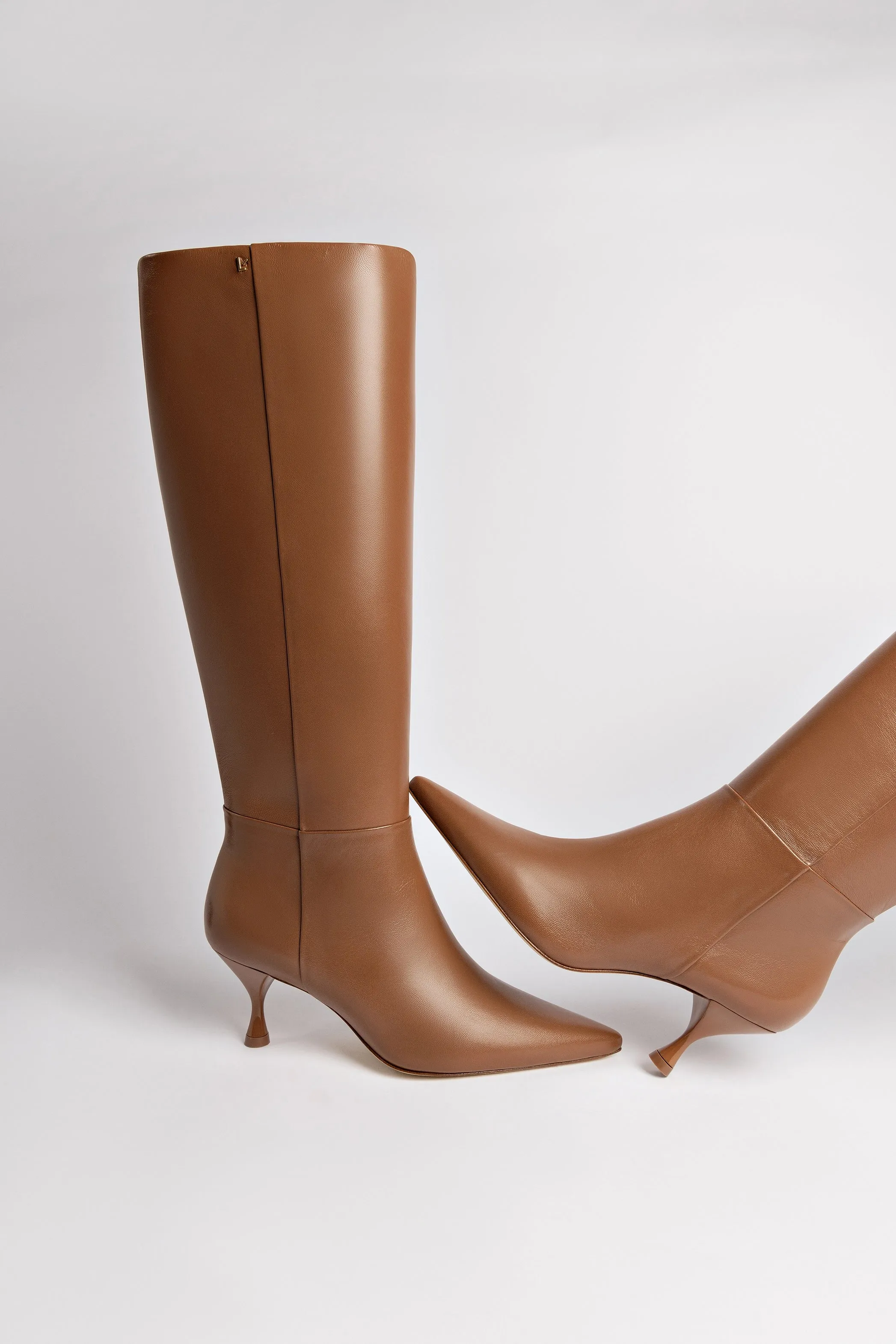 Flat Over The Knee Boots Georgia Boot In Caramel Leather