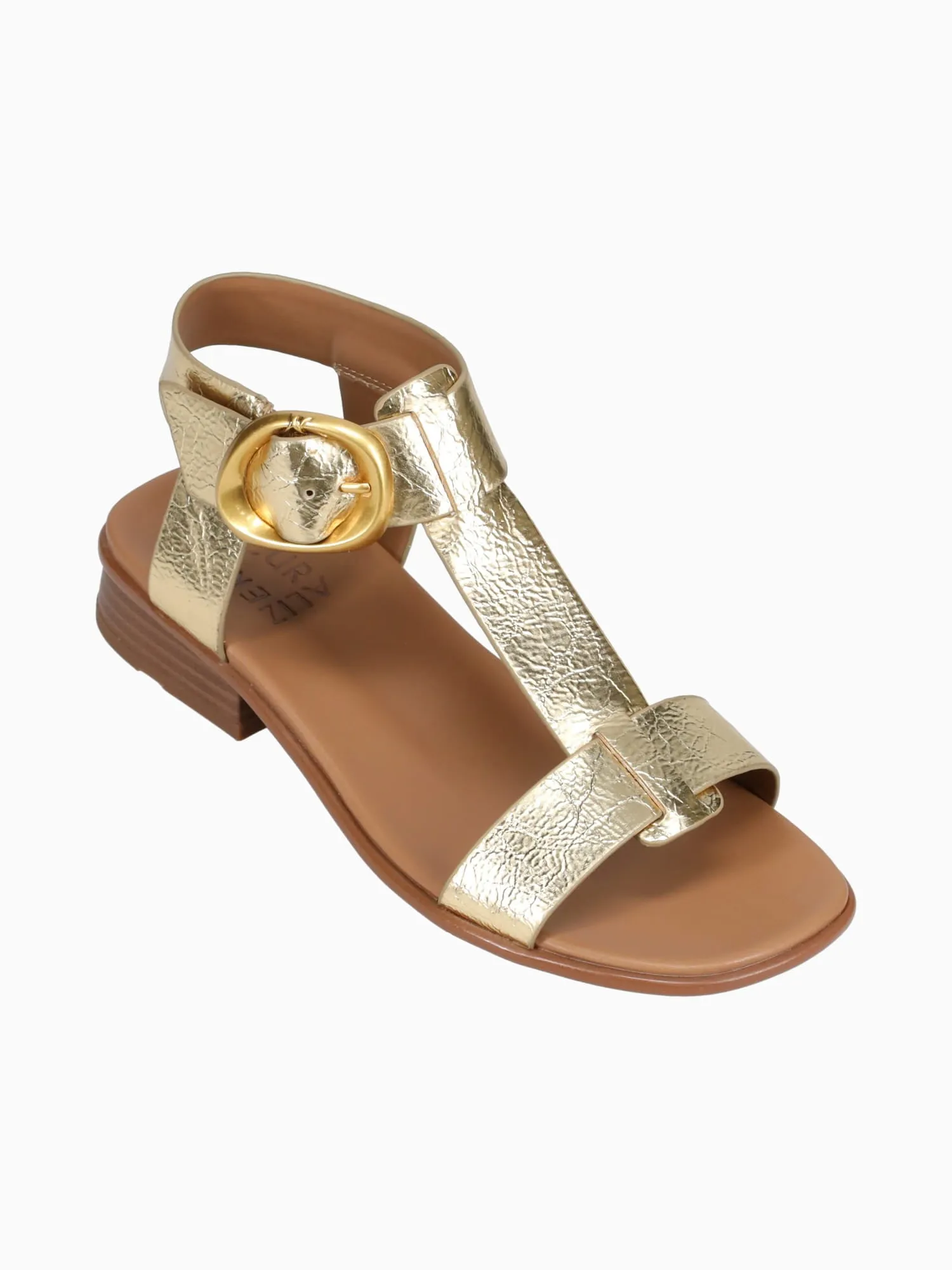 Brandy Dark Gold Leather Casual Loafer Shoes