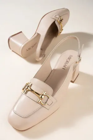 High Heels Walking Allure Leather Sling Back Heels