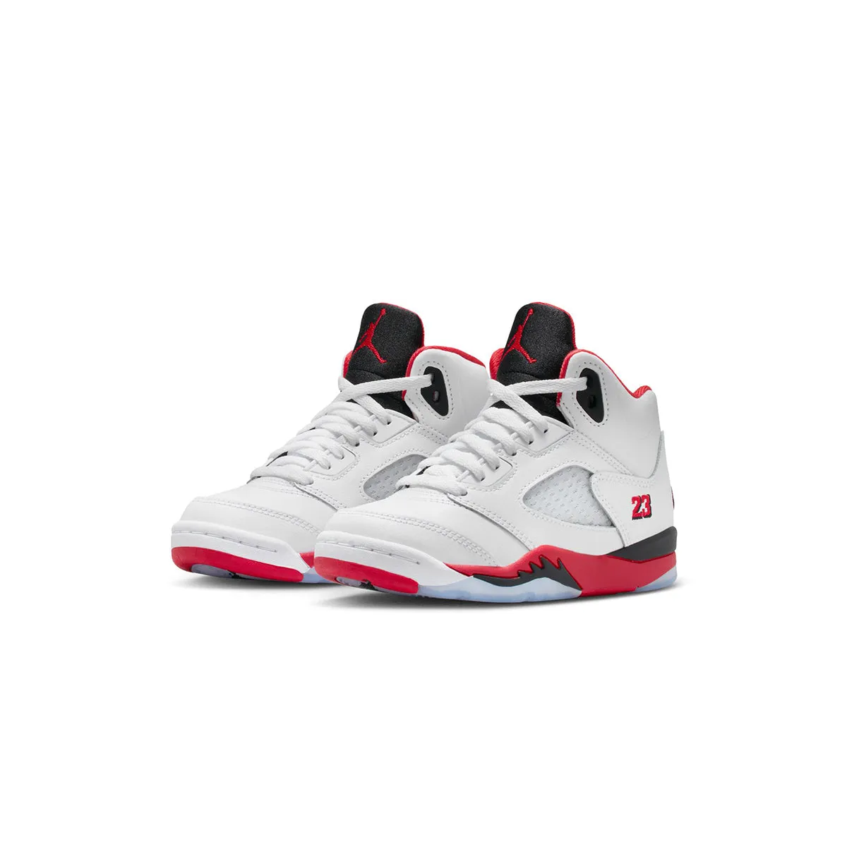 Kids Air Jordan 5 Retro OG 'Fire Red Black Tongue' Ortho Sneakers