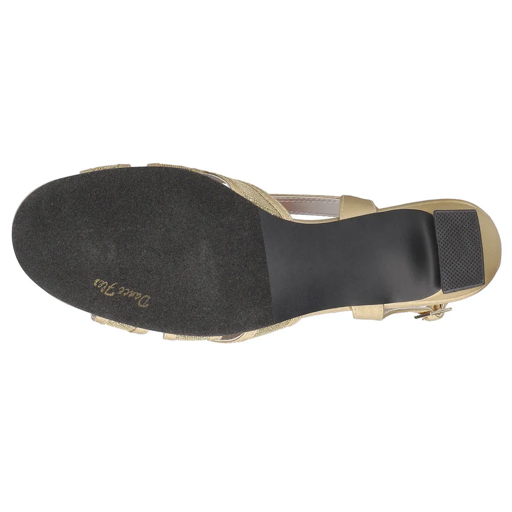 Tristen Metallic Glitter Kitten Heel Slingback Sandals