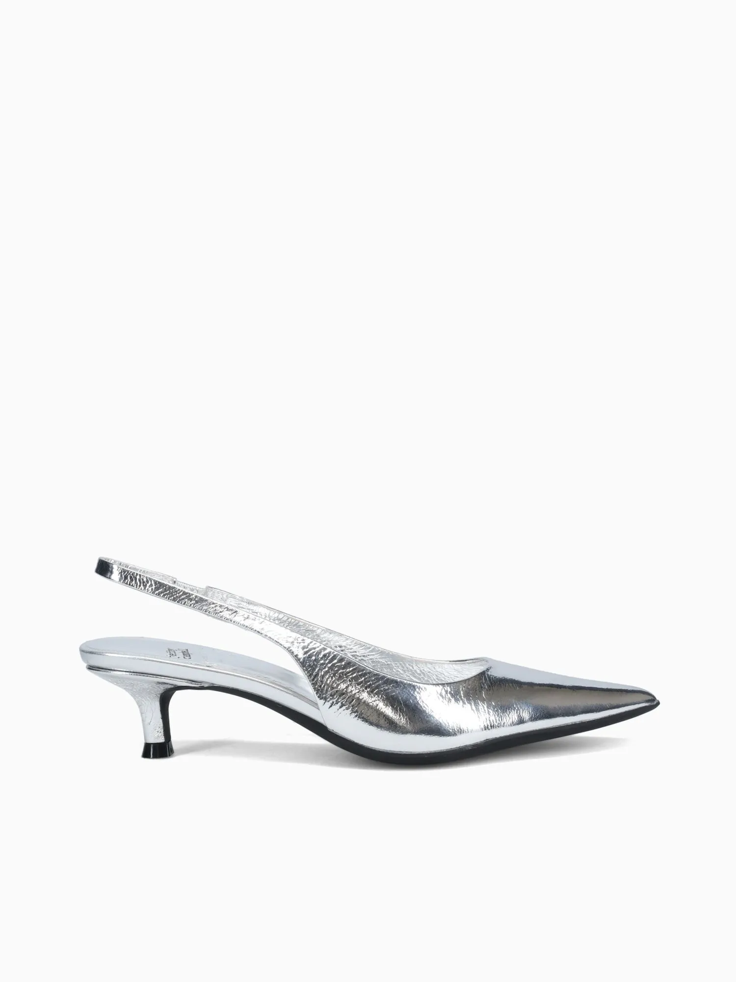 Casual Formal Persona Silver Shinny Leather