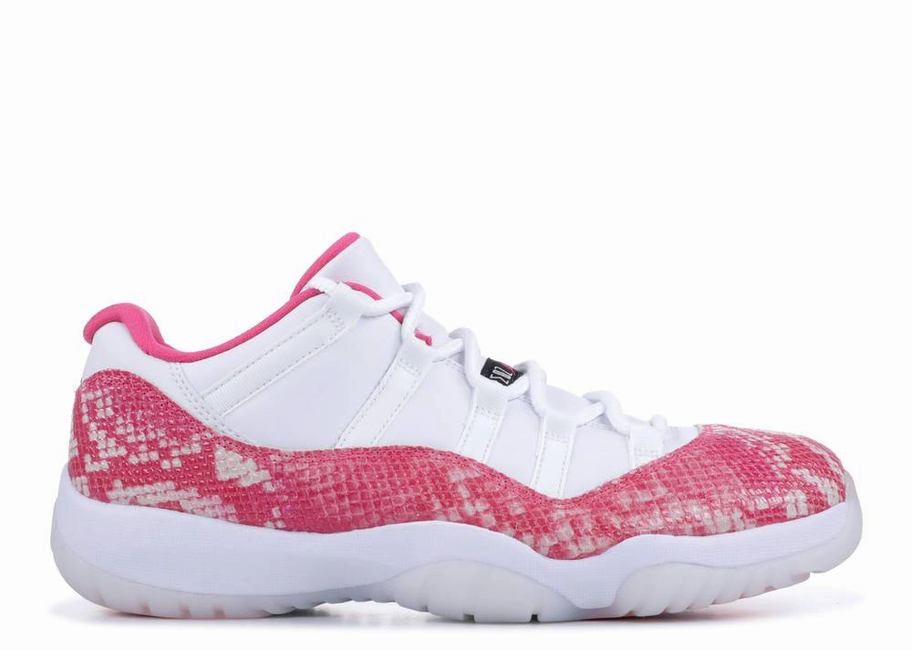 Nike Womens Air Jordan 11 Retro Low 'Pink Snakeskin' Dolphins Sneakers Nike