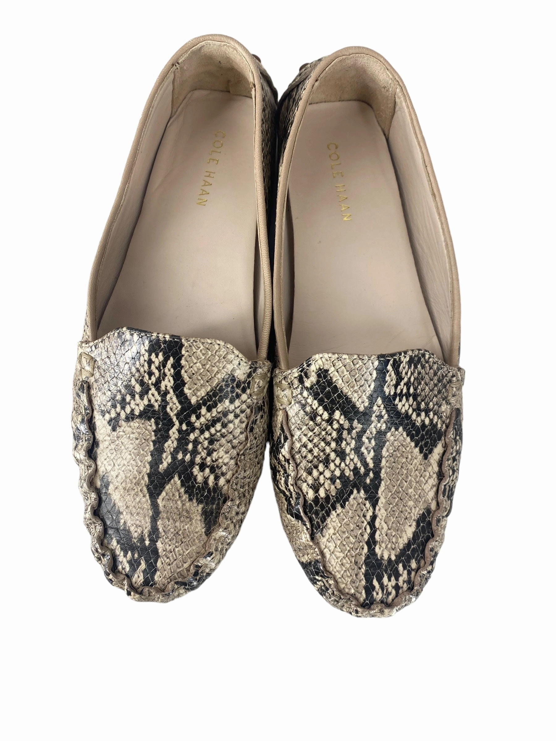 Snakeskin Print Shoes Flats Cole-haan, Size 6 Flat Shoes With Fur