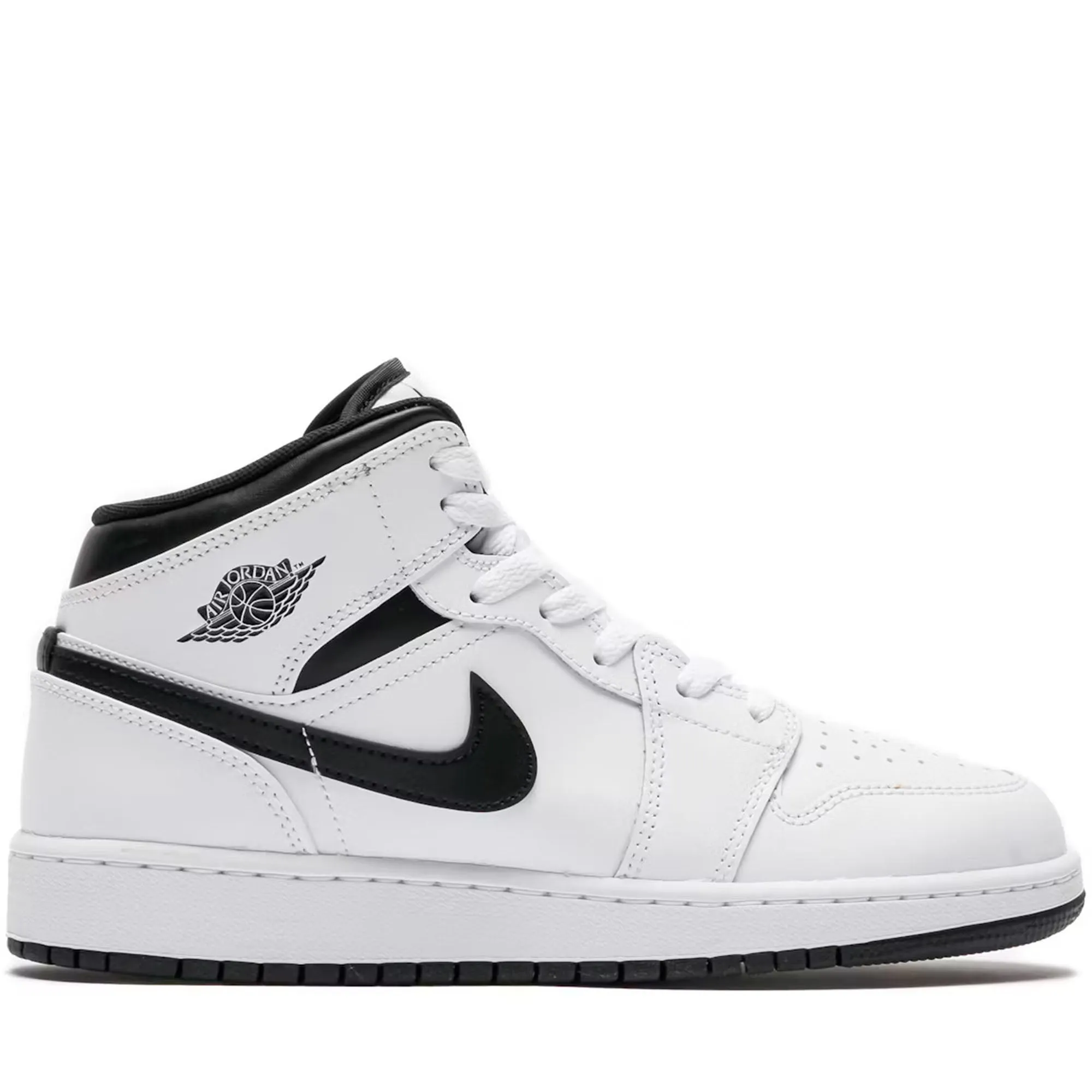 Jordan 1 Mid Reverse Panda (GS) Comfortable Platform Sneakers