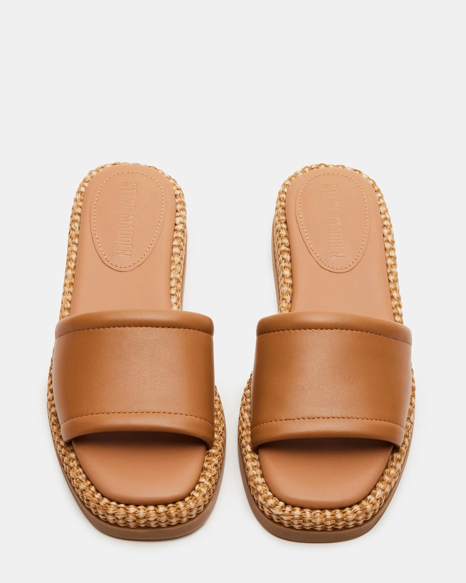 Low Wedge Heeled Sandals BOARDWALK TAN LEATHER