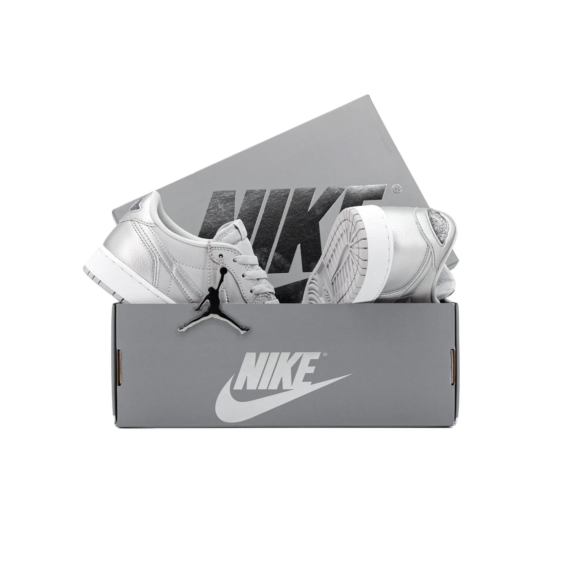 Air Jordan 1 Low OG 'Metallic Silver' GS (2024) Normal Casual Shoes