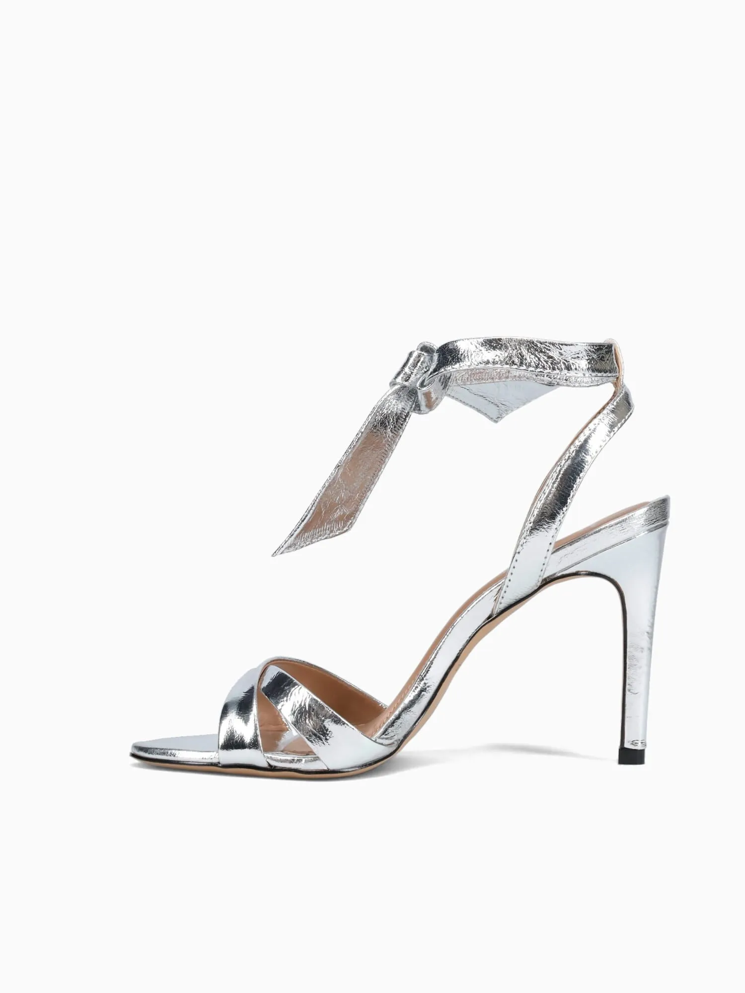 High Neck Casual Shoes Delyse Silver Metal Bala