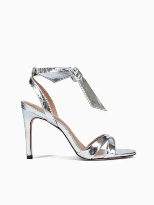 Delyse Silver Metal Bala Zero Heel Drop Casual Shoes