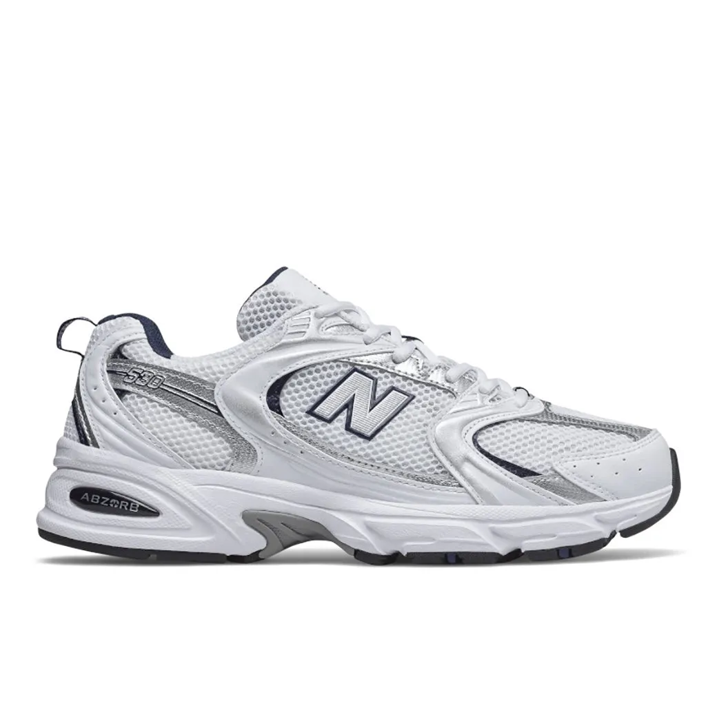 Womens New Balance 530 in White/Natural Indigo New Balance Mt10 Grey