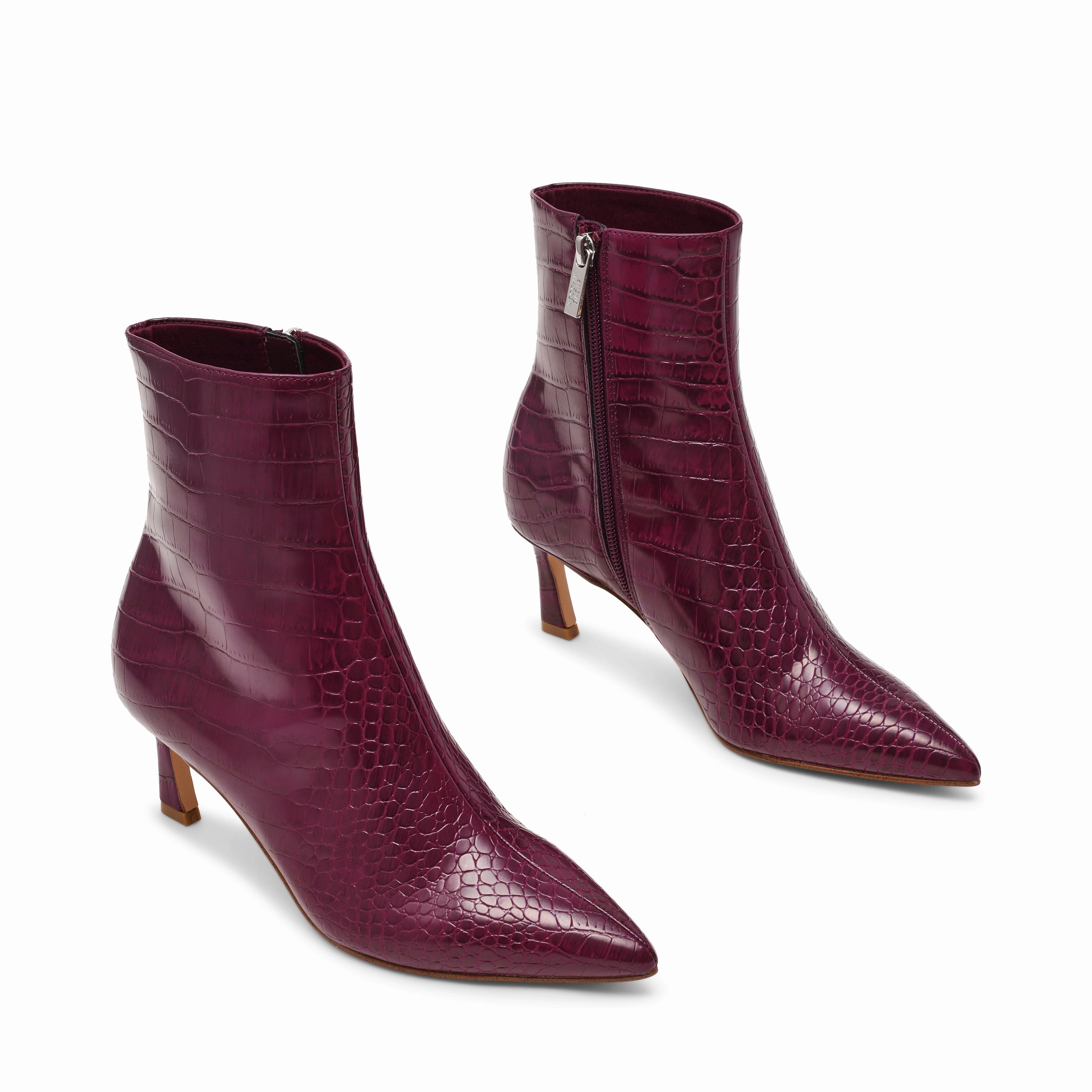 Cow Print Boots Lulah Bootie CHERRY LACQ CR