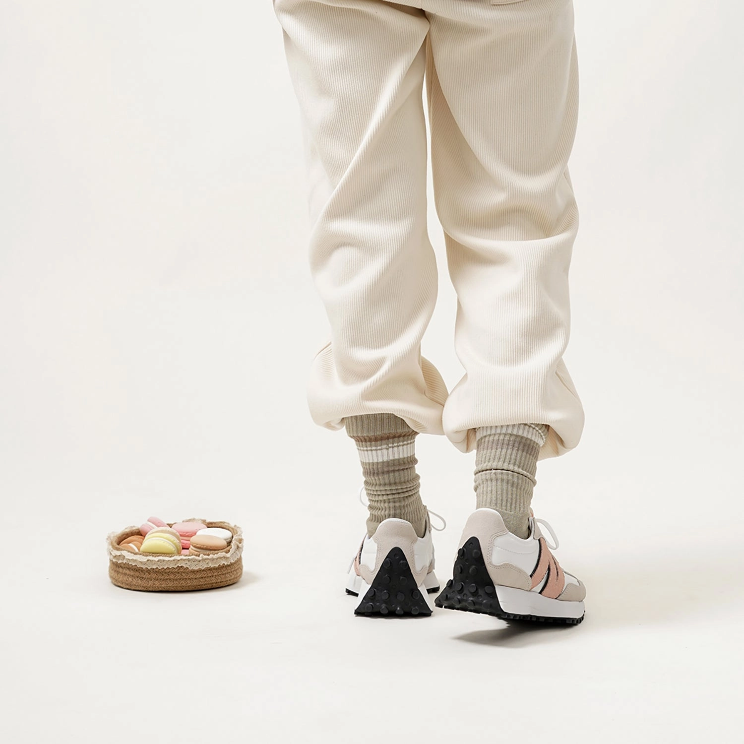 New Balance Sneakers Platform New Balance 327 White Pink Haze (Women'S)