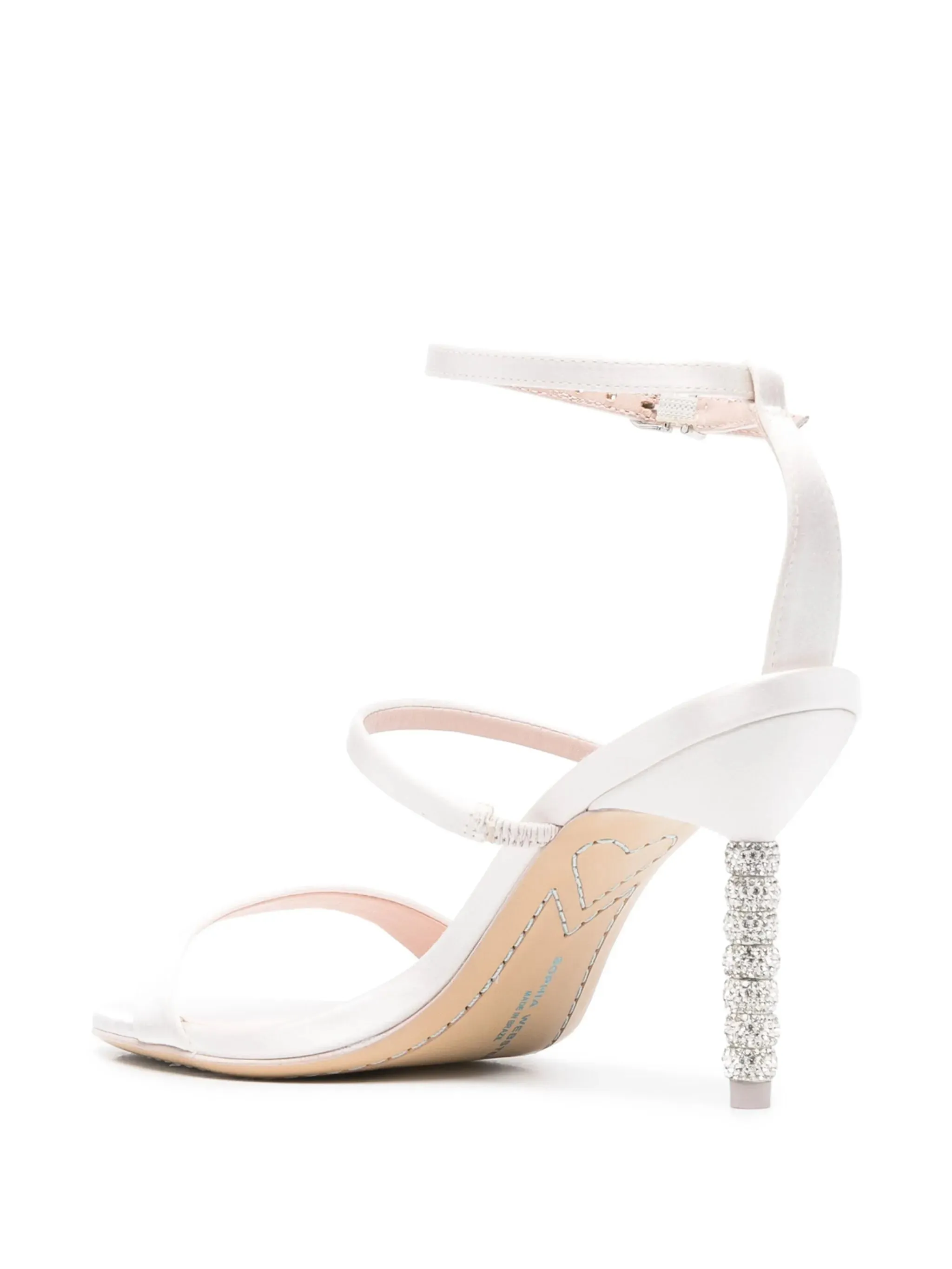 Casual Summer Work Shoes 85mm satin-finish sandals